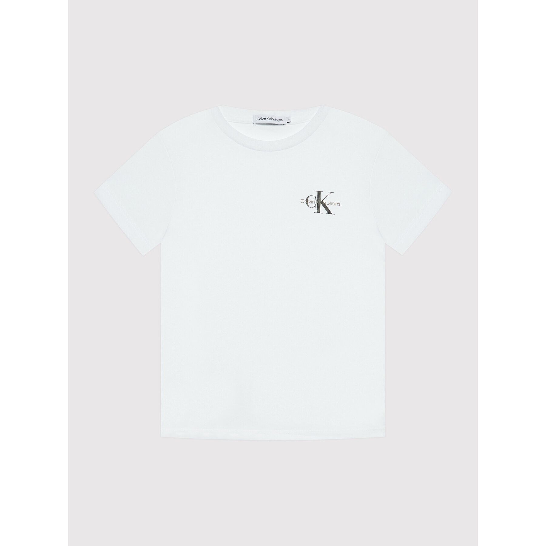 Calvin Klein Jeans Тишърт Monogram IB0IB01231 Бял Regular Fit - Pepit.bg