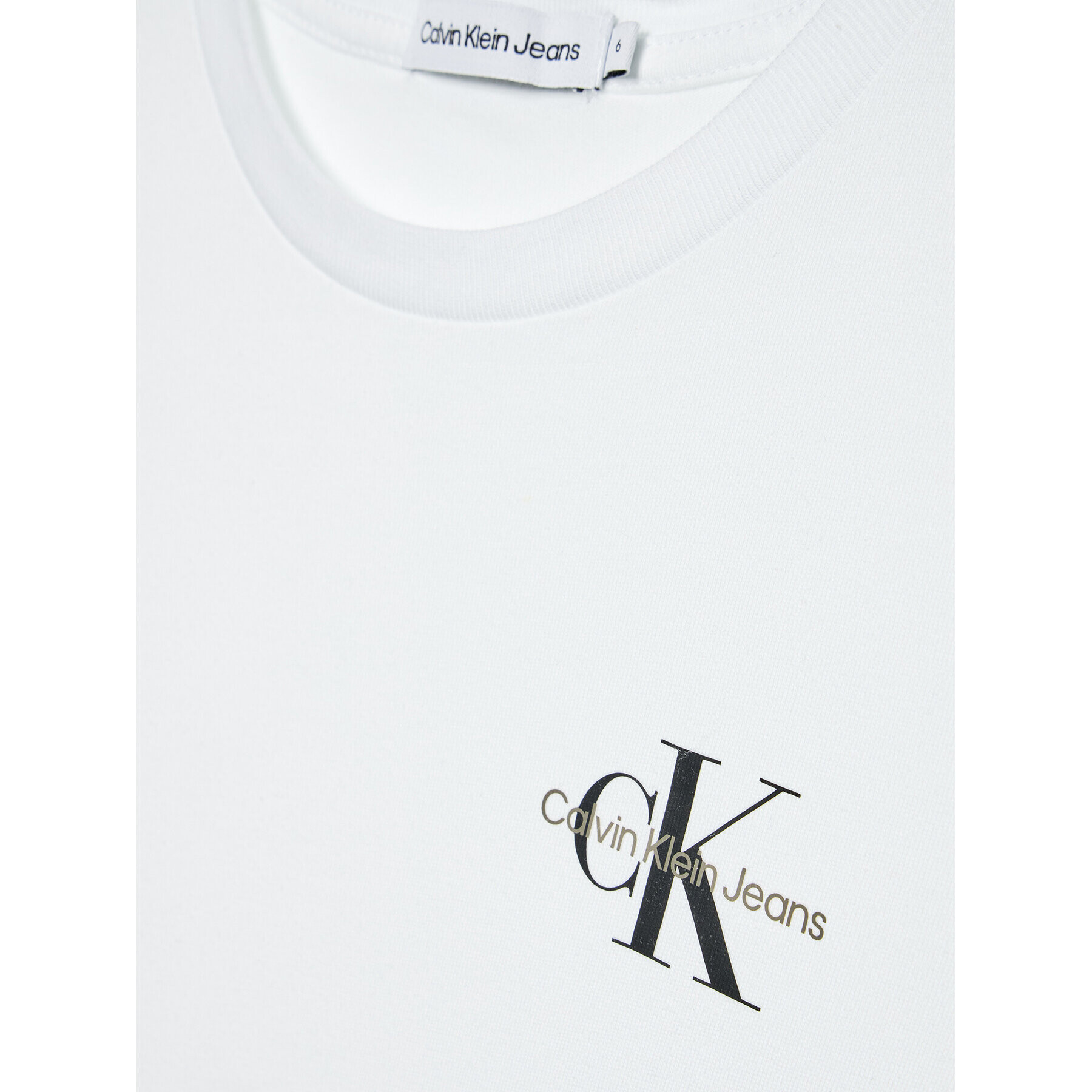 Calvin Klein Jeans Тишърт Monogram IB0IB01231 Бял Regular Fit - Pepit.bg