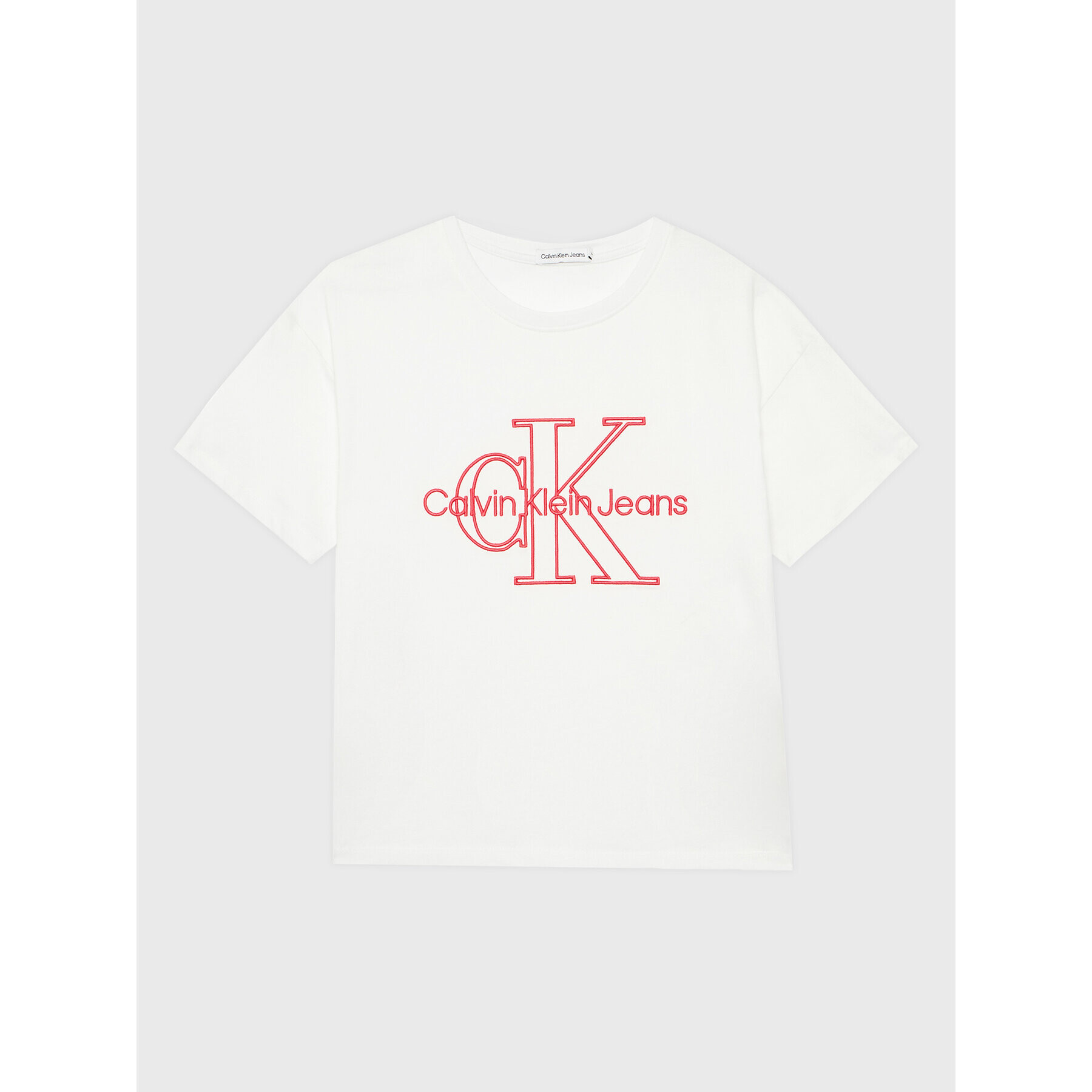 Calvin Klein Jeans Тишърт Monogram IG0IG01944 Бял Regular Fit - Pepit.bg