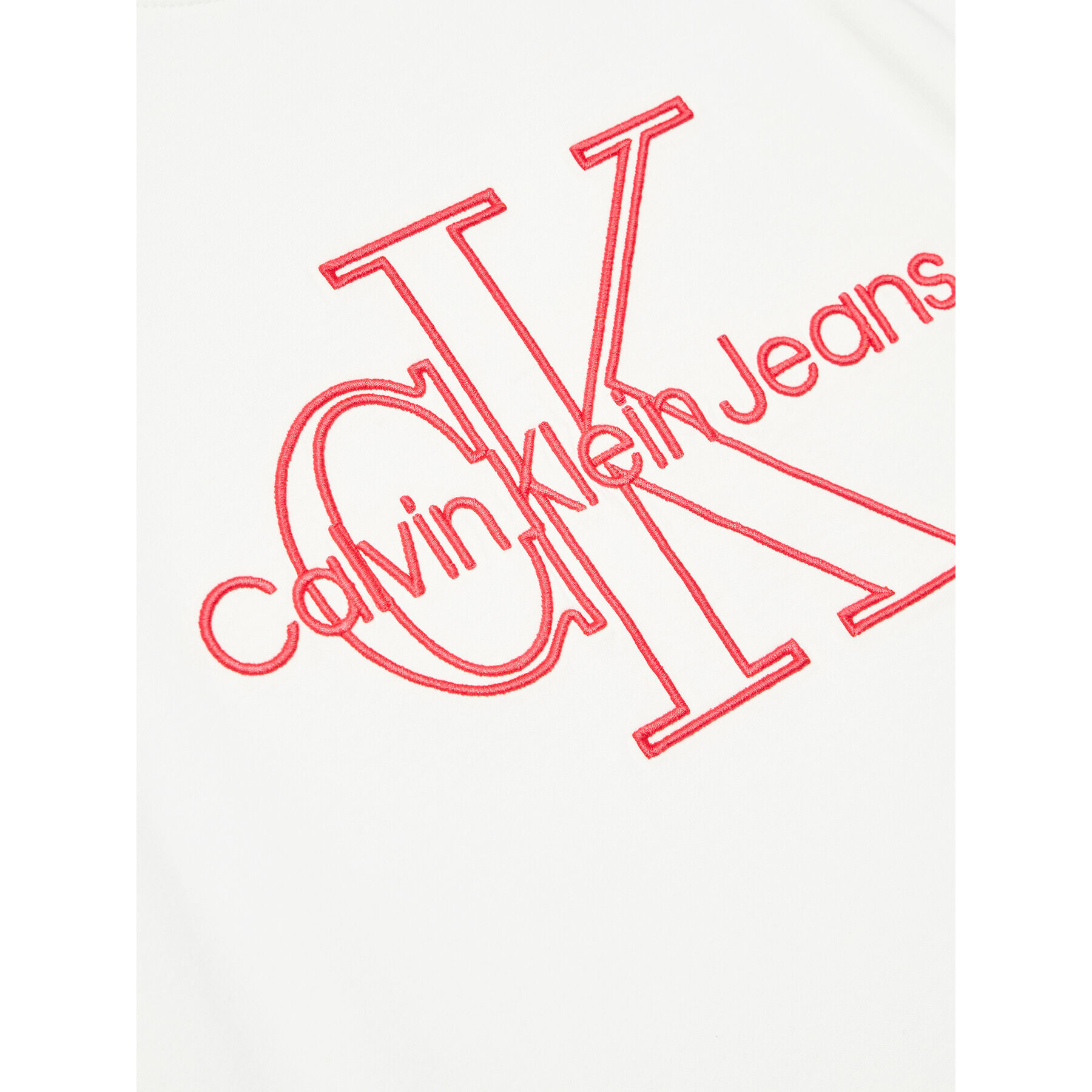 Calvin Klein Jeans Тишърт Monogram IG0IG01944 Бял Regular Fit - Pepit.bg