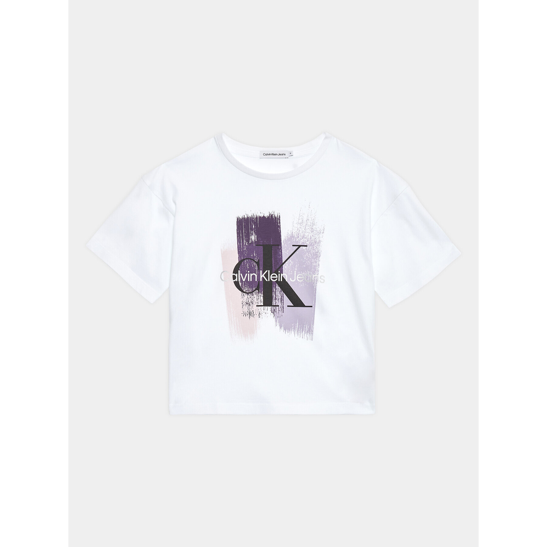 Calvin Klein Jeans Тишърт Monogram IG0IG02101 Бял Regular Fit - Pepit.bg