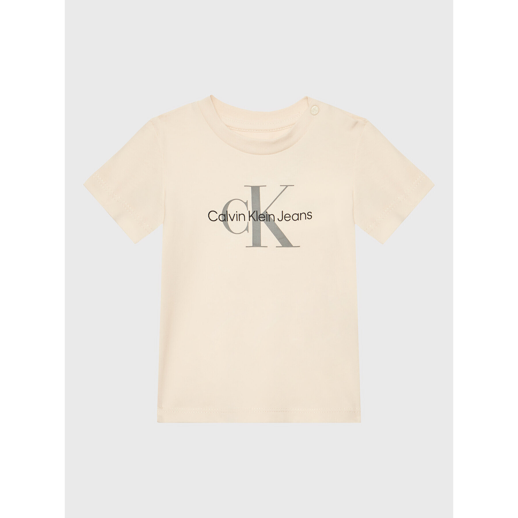 Calvin Klein Jeans Тишърт Monogram IN0IN00001 Бежов Regular Fit - Pepit.bg