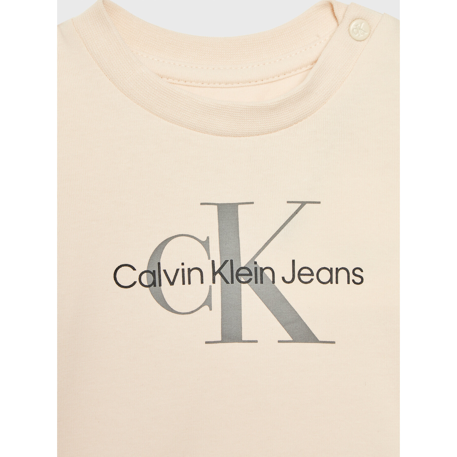 Calvin Klein Jeans Тишърт Monogram IN0IN00001 Бежов Regular Fit - Pepit.bg