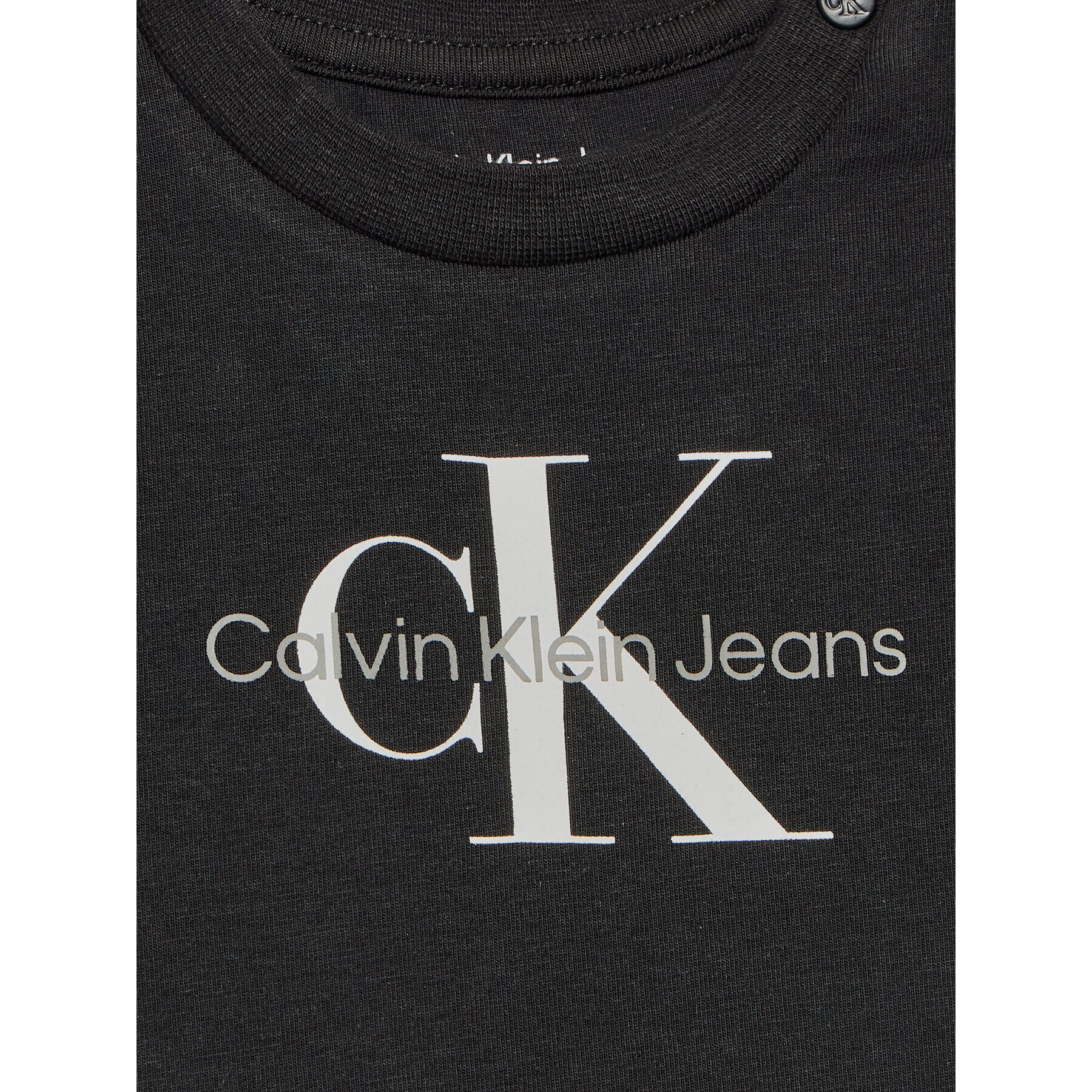 Calvin Klein Jeans Тишърт Monogram IN0IN00001 Черен Regular Fit - Pepit.bg