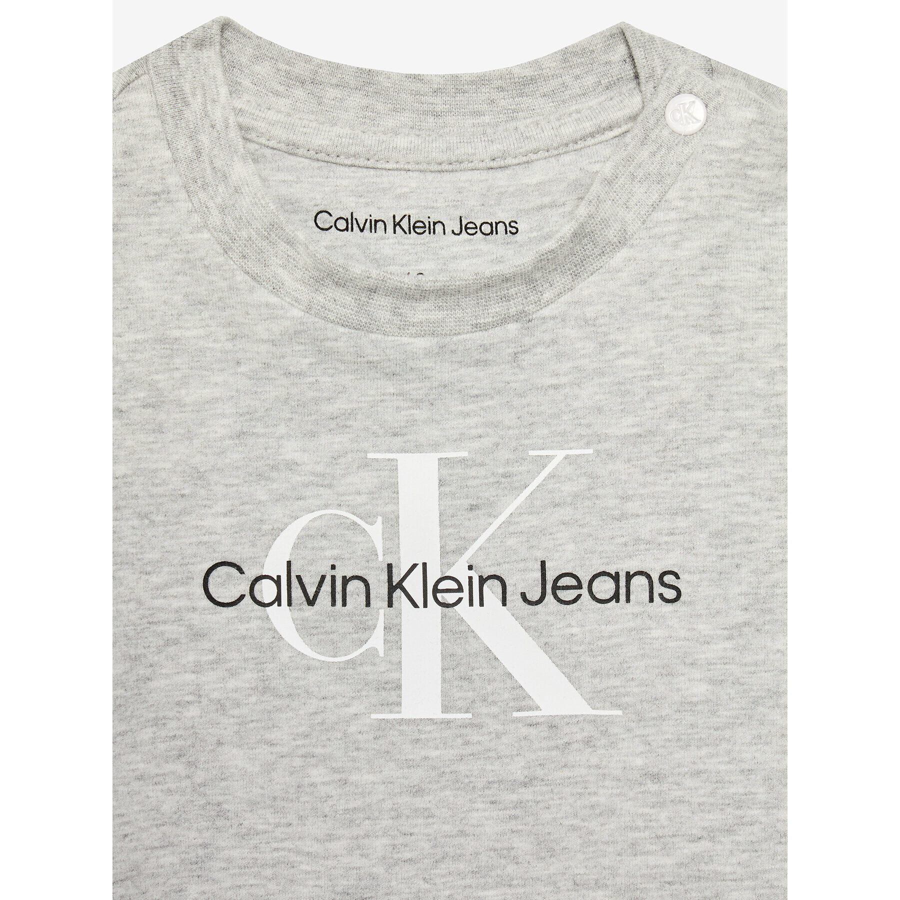 Calvin Klein Jeans Тишърт Monogram IN0IN00001 Сив Regular Fit - Pepit.bg