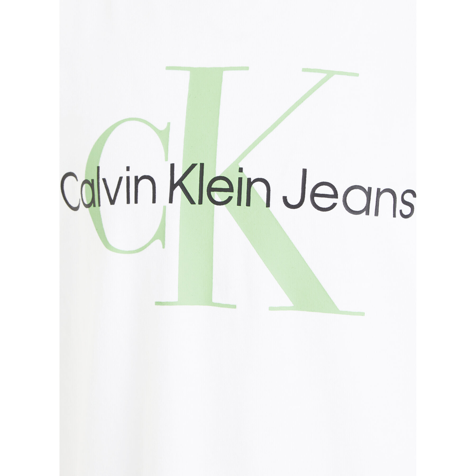 Calvin Klein Jeans Тишърт Monogram IU0IU00460 Бял Regular Fit - Pepit.bg