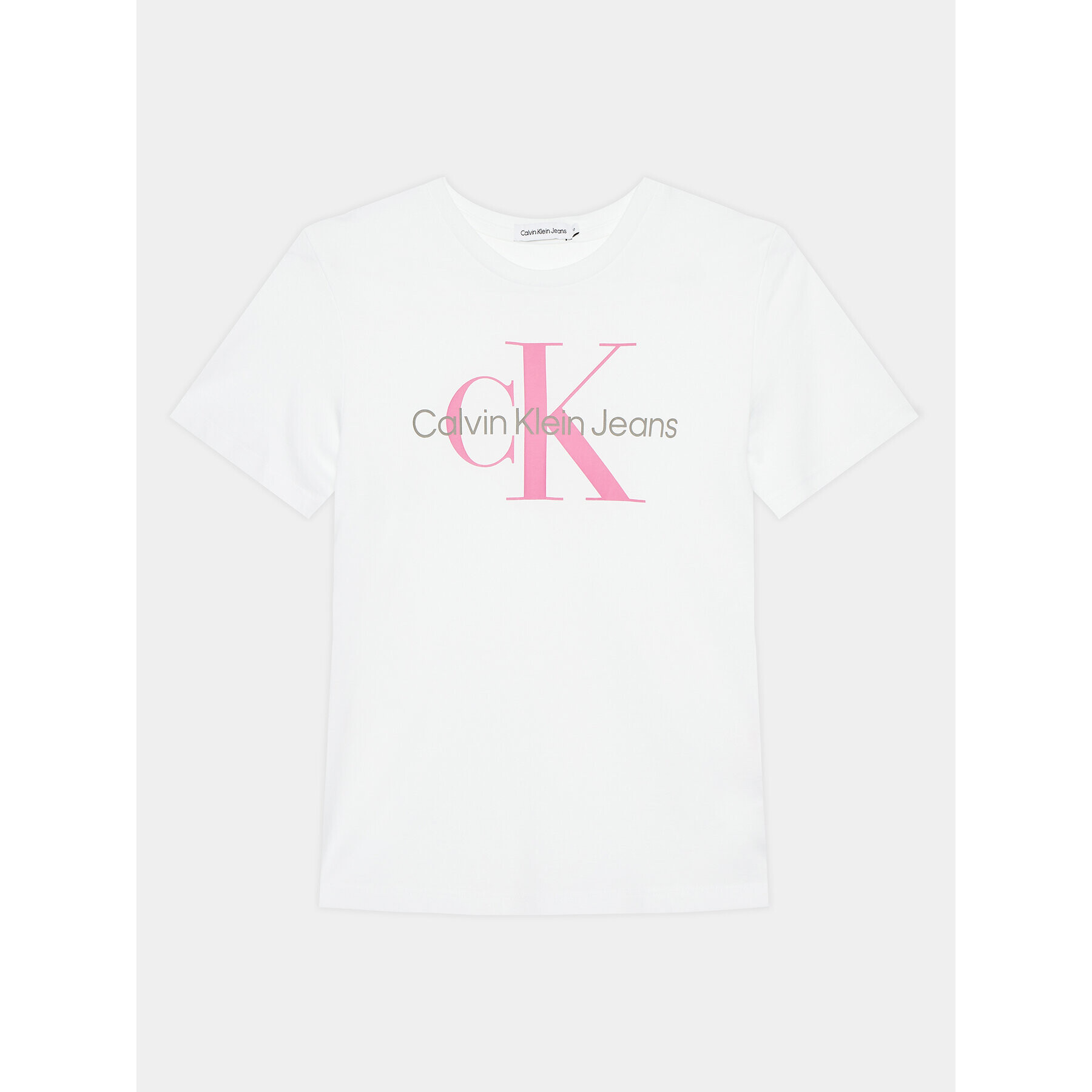 Calvin Klein Jeans Тишърт Monogram IU0IU00460 Бял Regular Fit - Pepit.bg