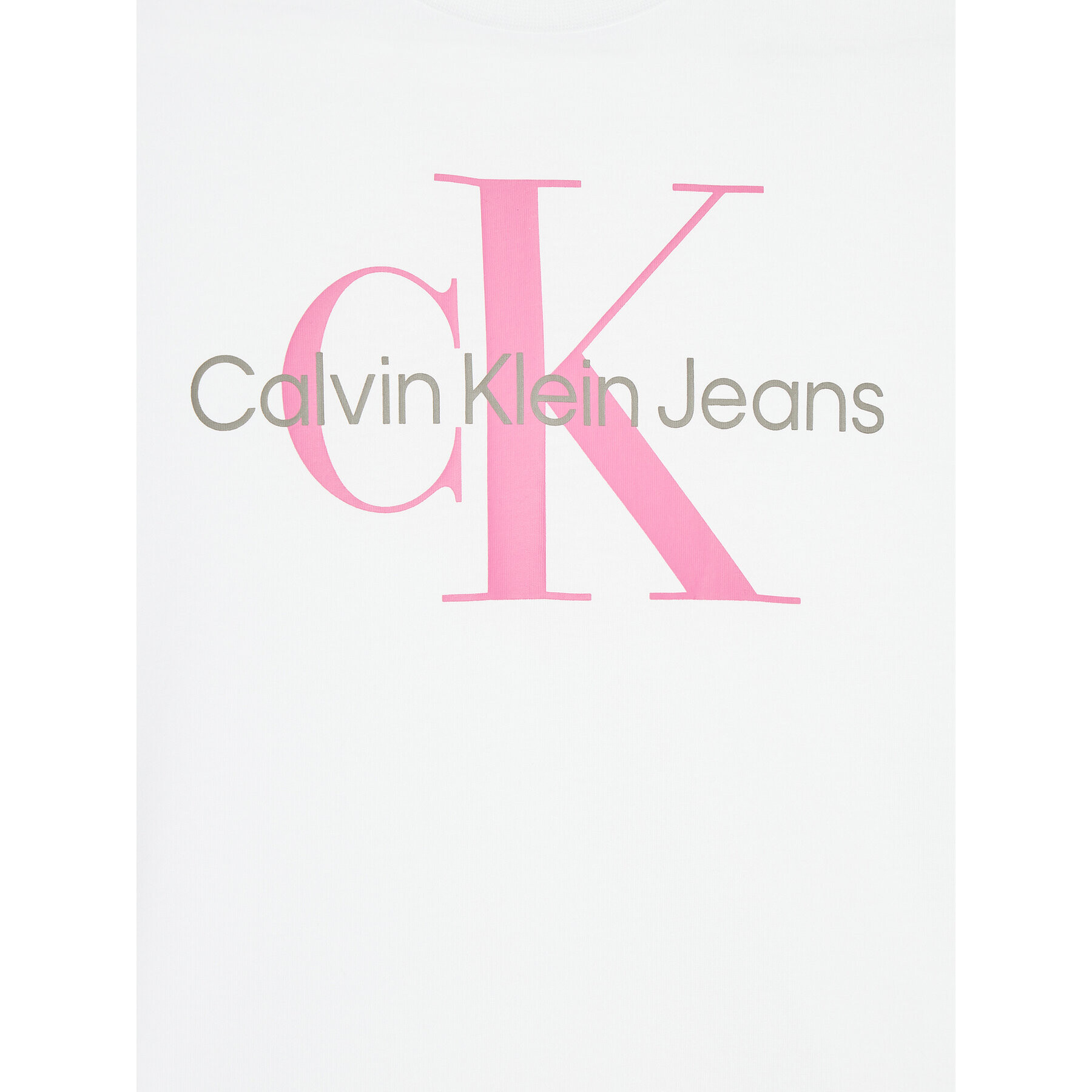 Calvin Klein Jeans Тишърт Monogram IU0IU00460 Бял Regular Fit - Pepit.bg