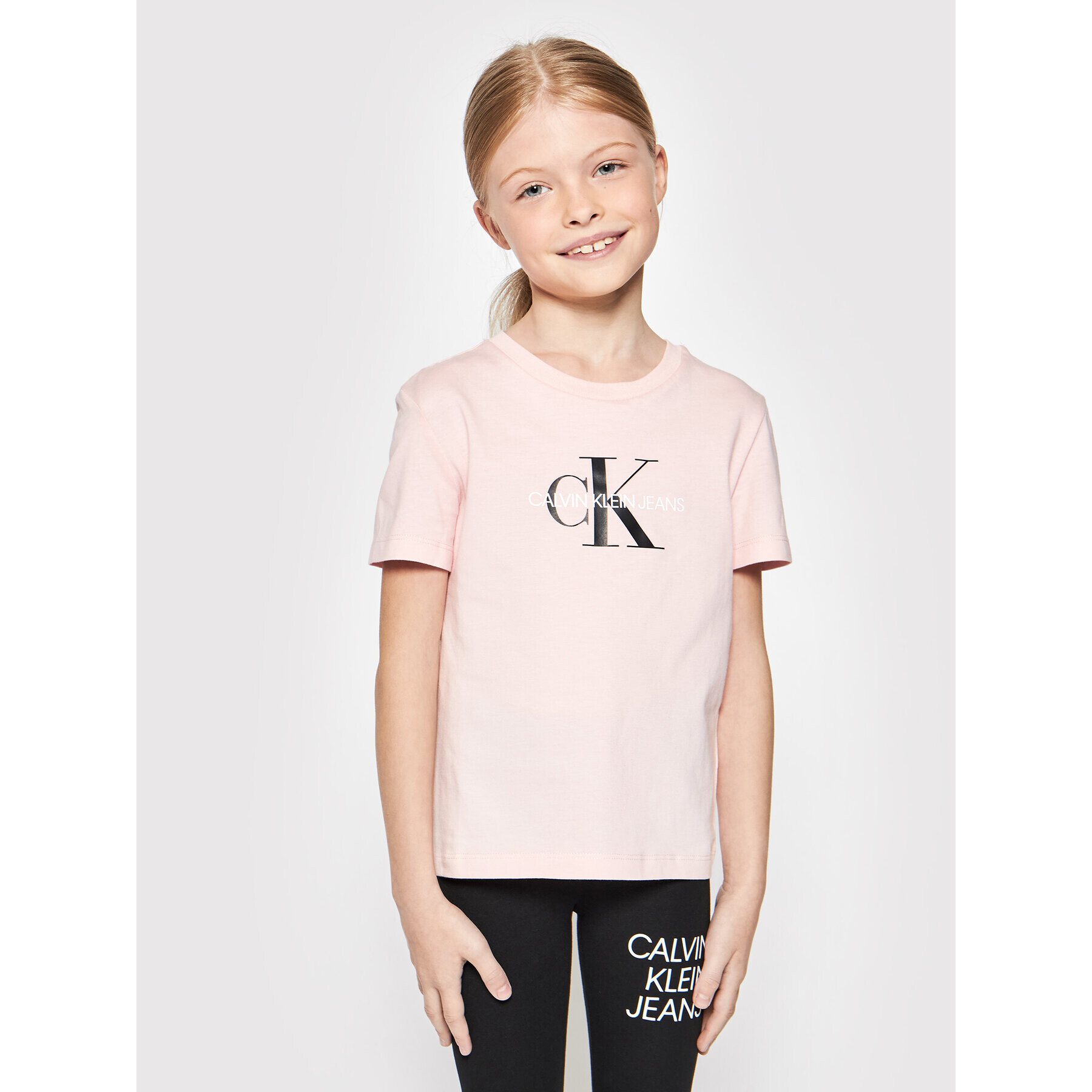 Calvin Klein Jeans Тишърт Monogram Logo IU0IU00068 Розов Regular Fit - Pepit.bg