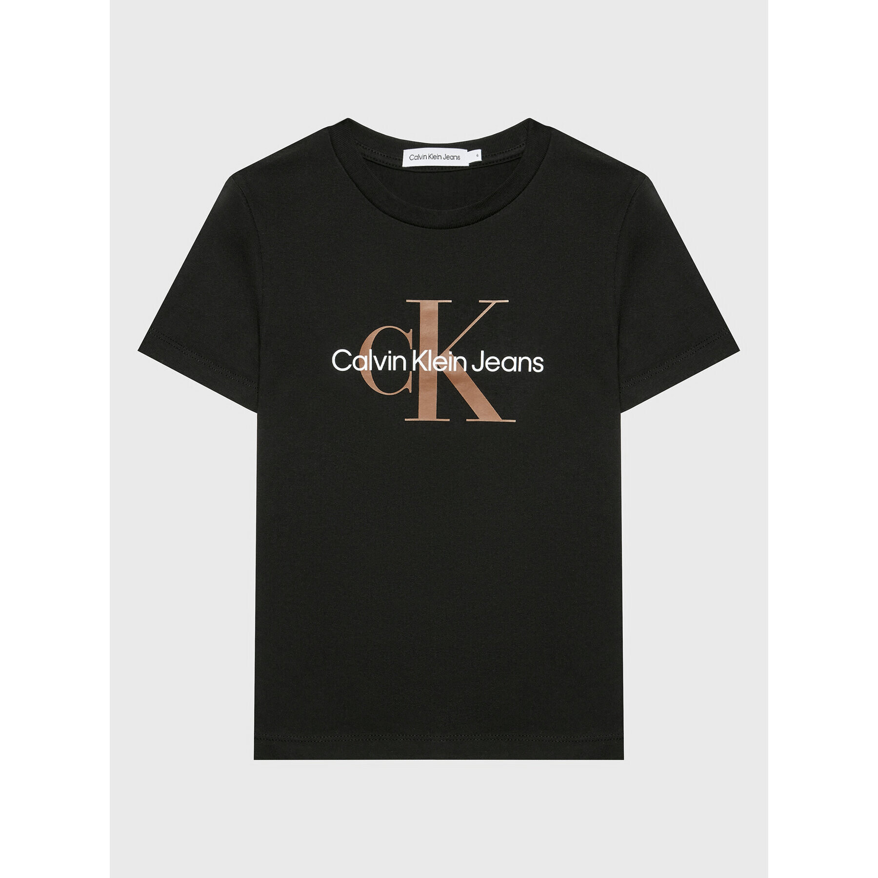 Calvin Klein Jeans Тишърт Monogram Logo IU0IU00267 Черен Regular Fit - Pepit.bg
