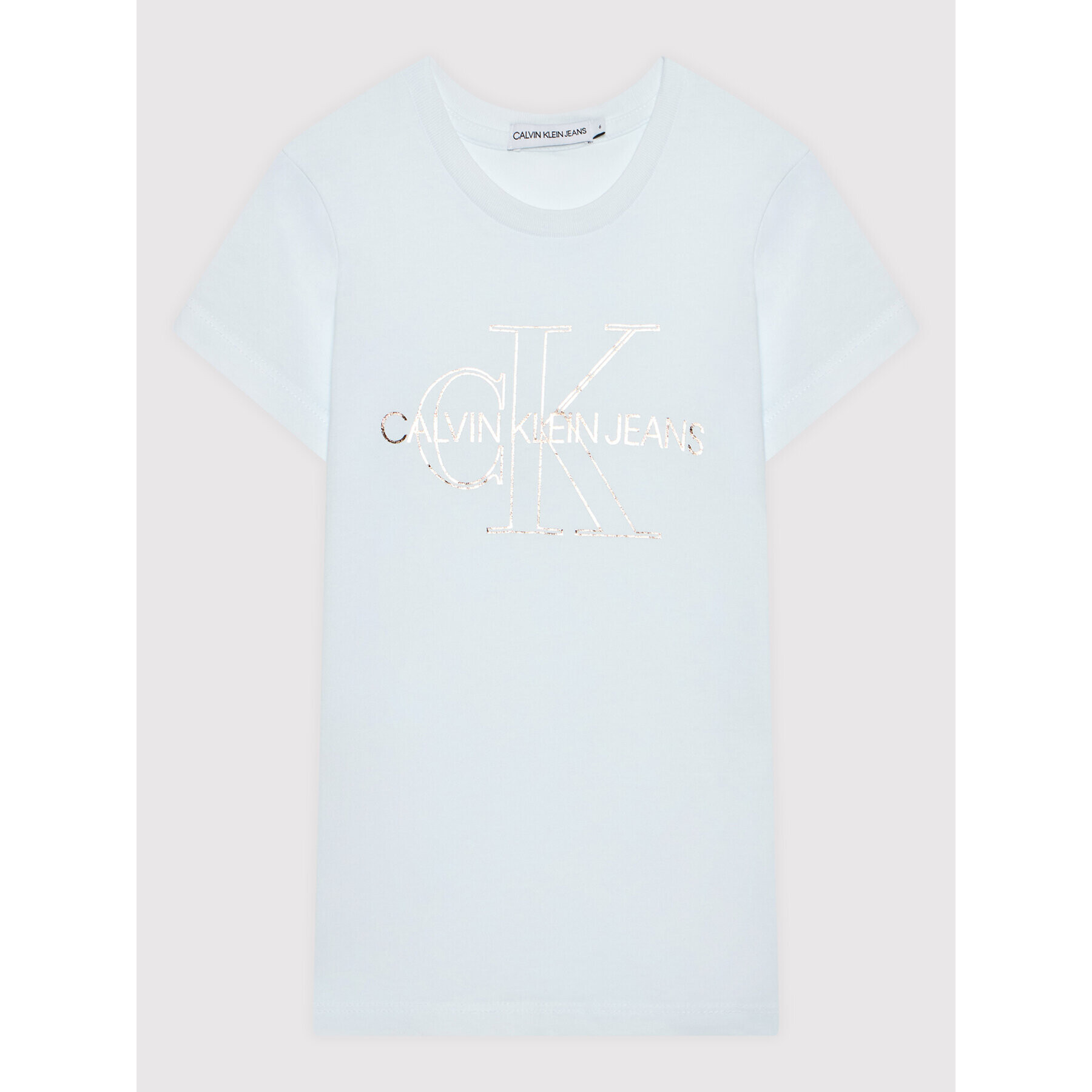 Calvin Klein Jeans Тишърт Monogram Outline IG0IG01159 Бял Slim Fit - Pepit.bg