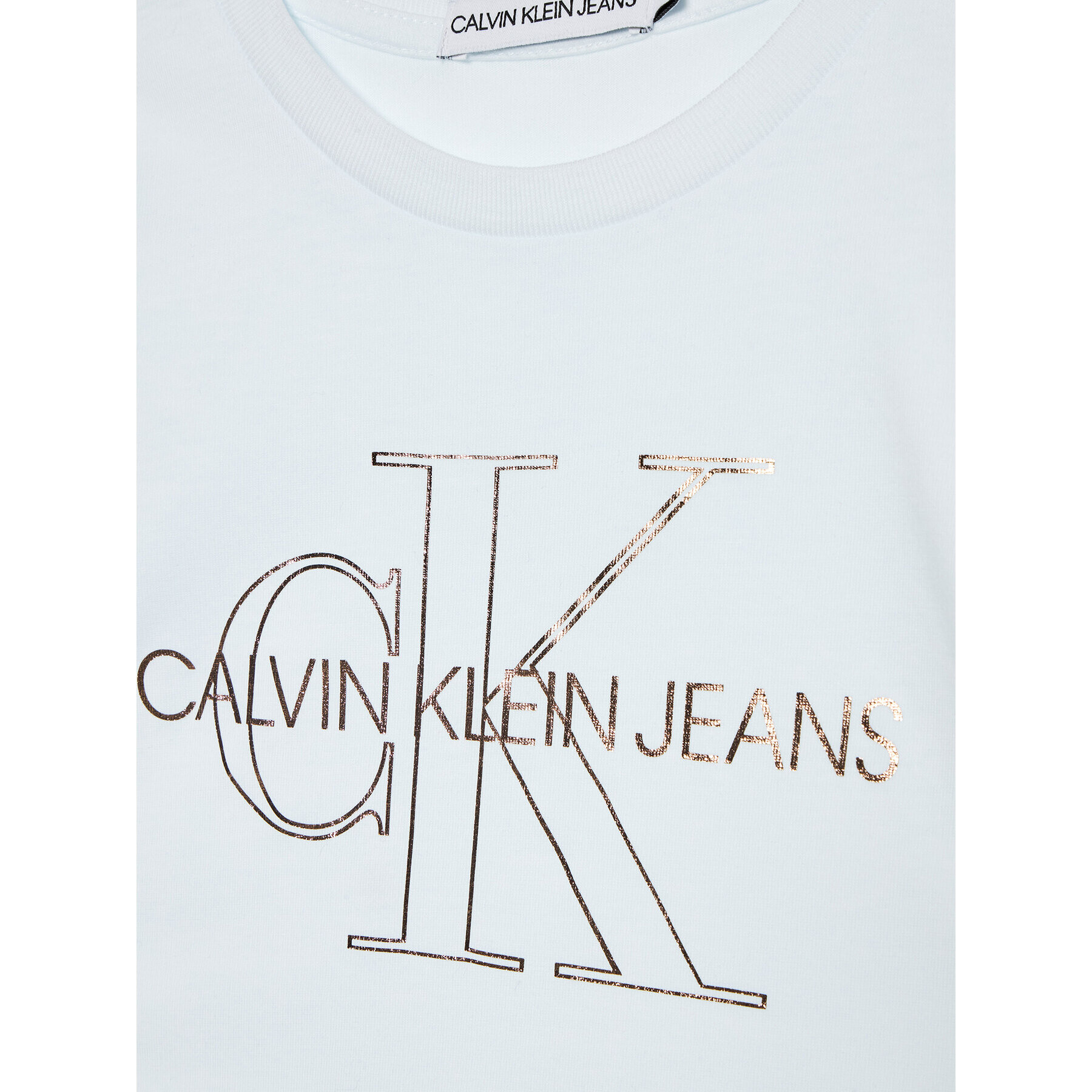 Calvin Klein Jeans Тишърт Monogram Outline IG0IG01159 Бял Slim Fit - Pepit.bg