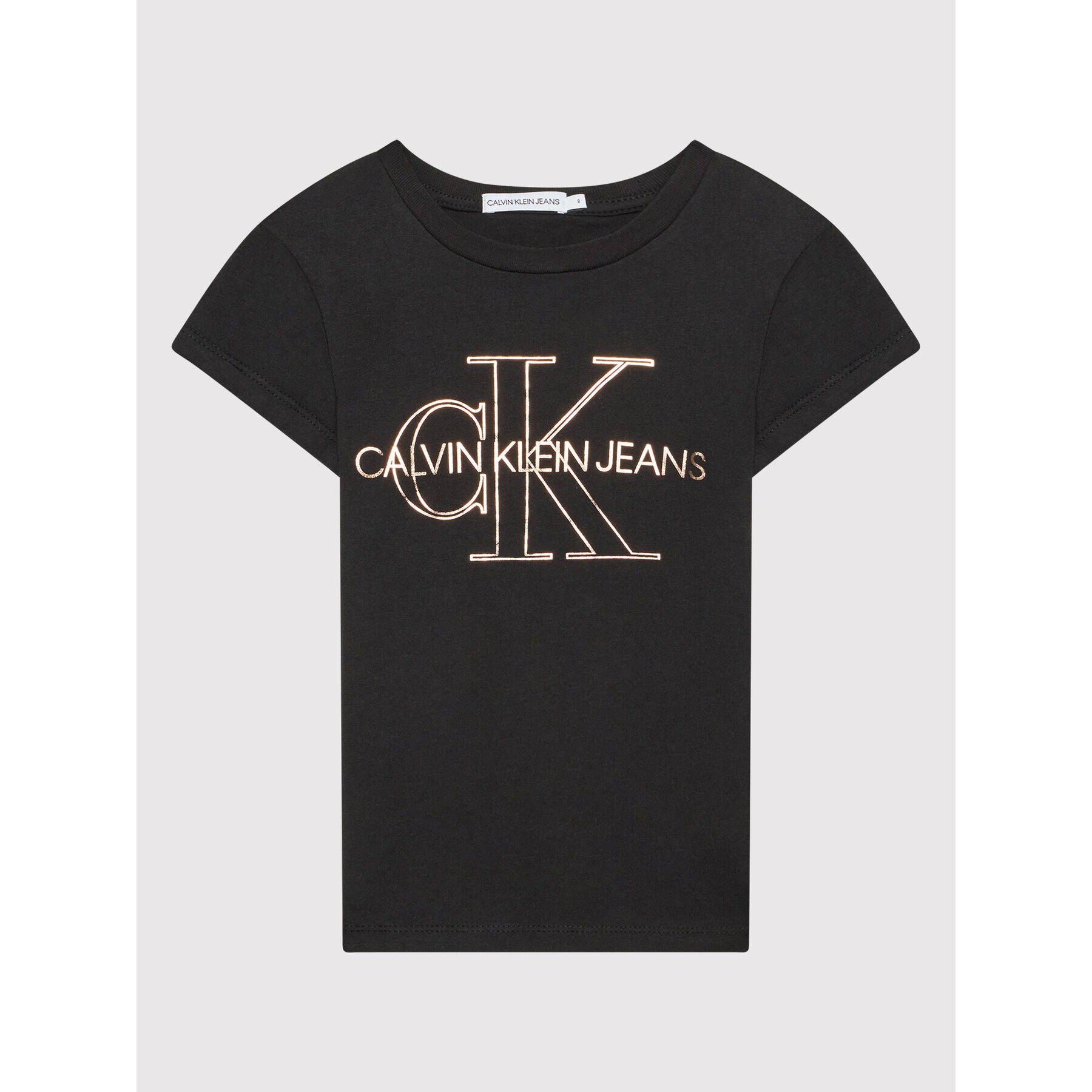 Calvin Klein Jeans Тишърт Monogram Outline IG0IG01159 Черен Slim Fit - Pepit.bg