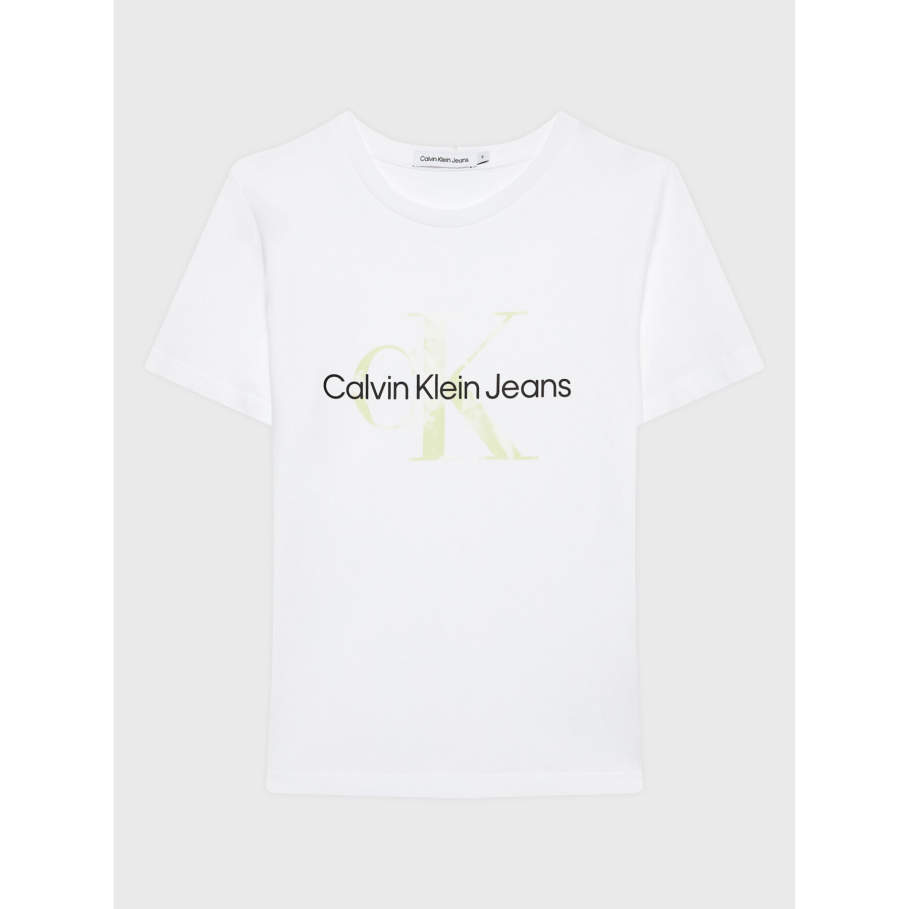 Calvin Klein Jeans Тишърт Monogram Print Logo IU0IU00395 Бял Regular Fit - Pepit.bg