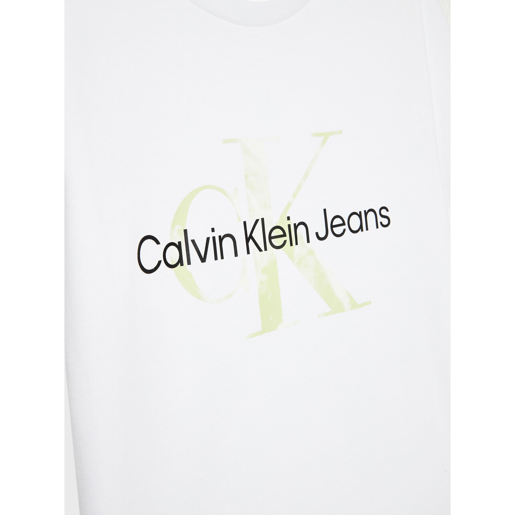 Calvin Klein Jeans Тишърт Monogram Print Logo IU0IU00395 Бял Regular Fit - Pepit.bg
