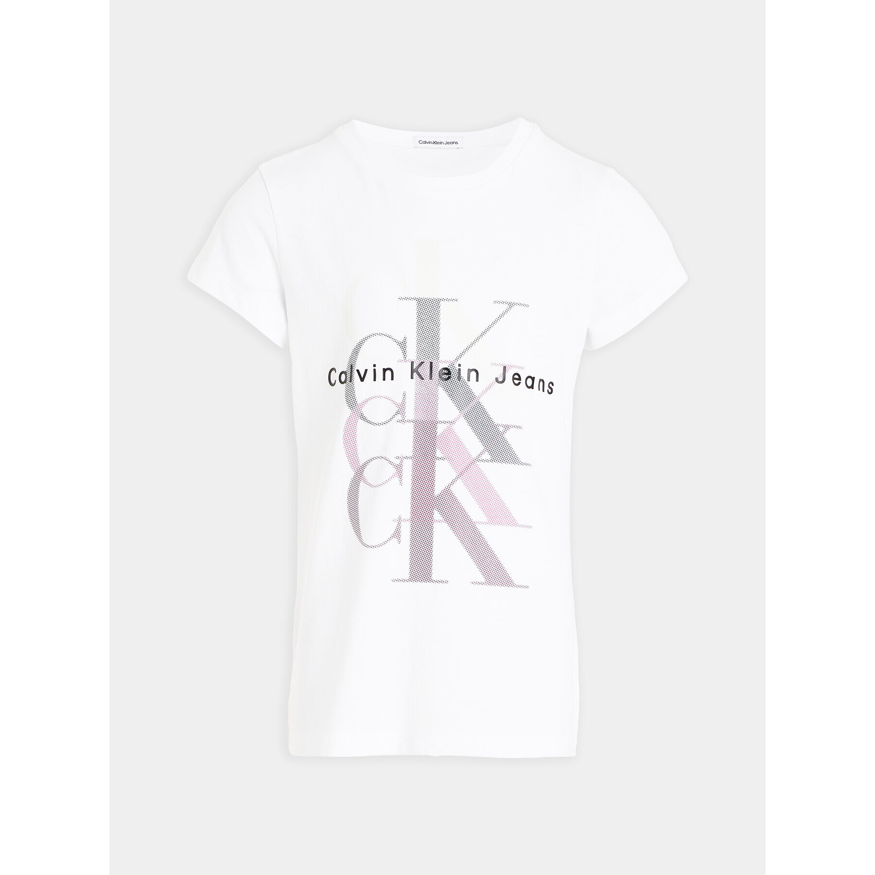 Calvin Klein Jeans Тишърт Monogram Repeat IG0IG02263 Бял Slim Fit - Pepit.bg