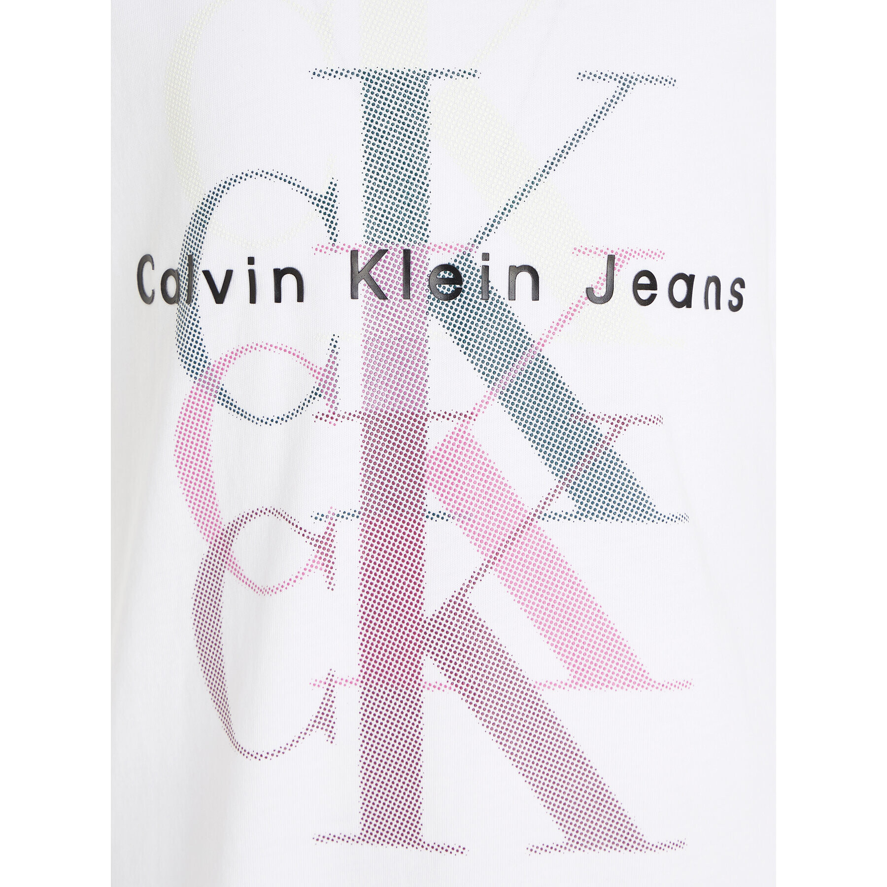 Calvin Klein Jeans Тишърт Monogram Repeat IG0IG02263 Бял Slim Fit - Pepit.bg