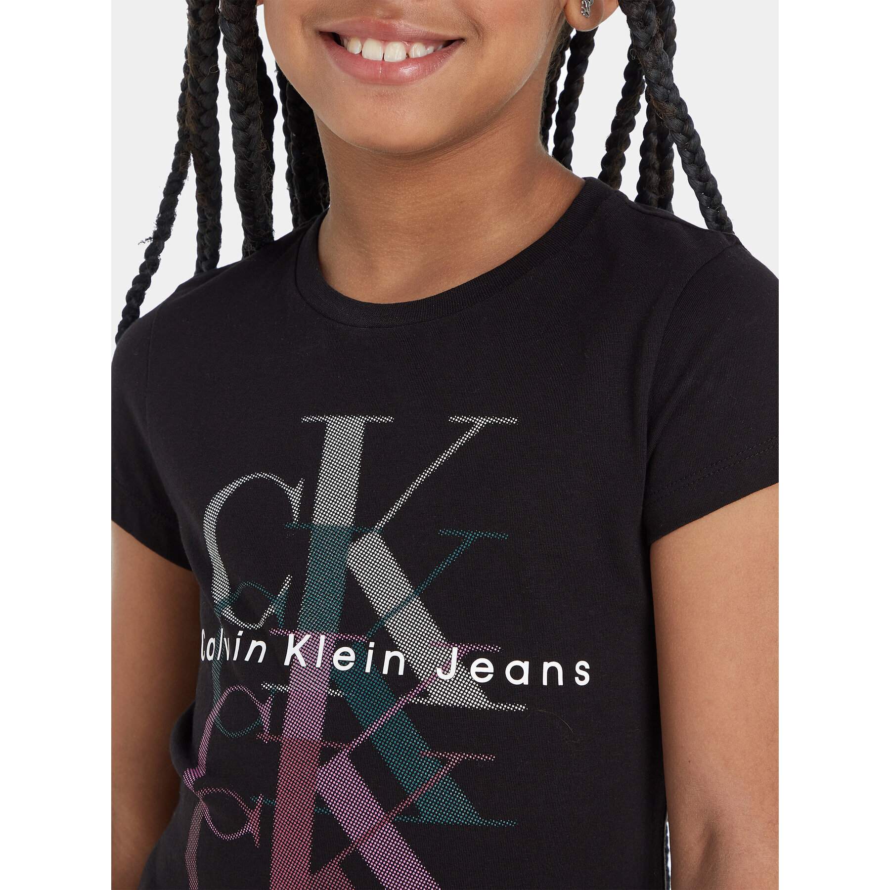Calvin Klein Jeans Тишърт Monogram Repeat IG0IG02263 Черен Slim Fit - Pepit.bg