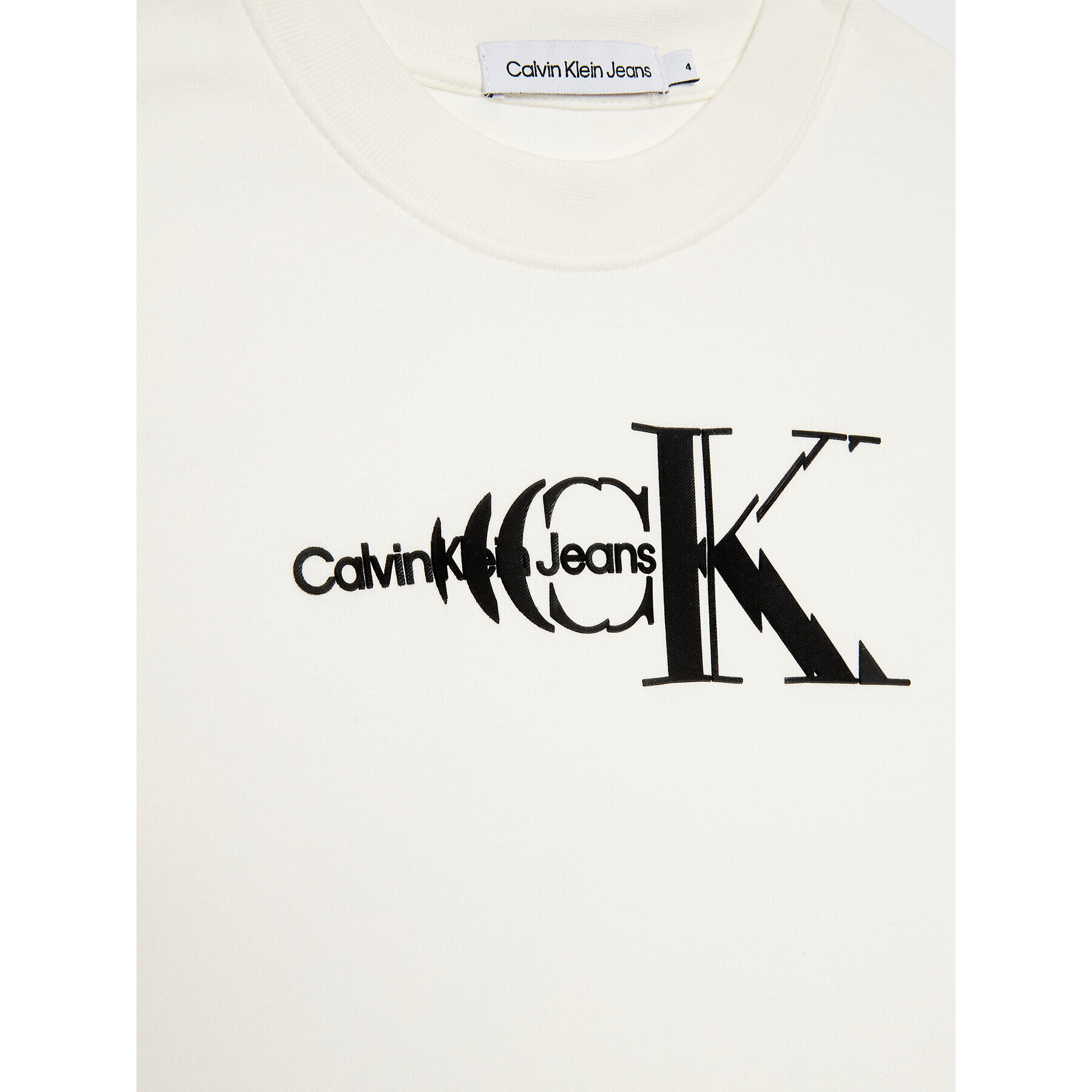 Calvin Klein Jeans Тишърт Natural Dye Monogram IB0IB01532 Бял Regular Fit - Pepit.bg