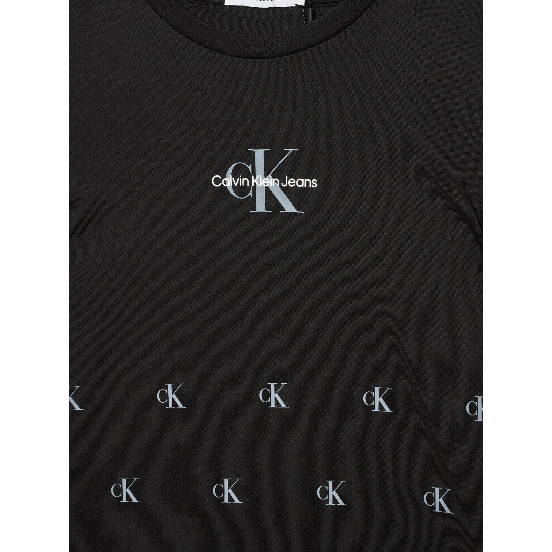Calvin Klein Jeans Тишърт Repeated Monogram IB0IB01104 Черен Regular Fit - Pepit.bg