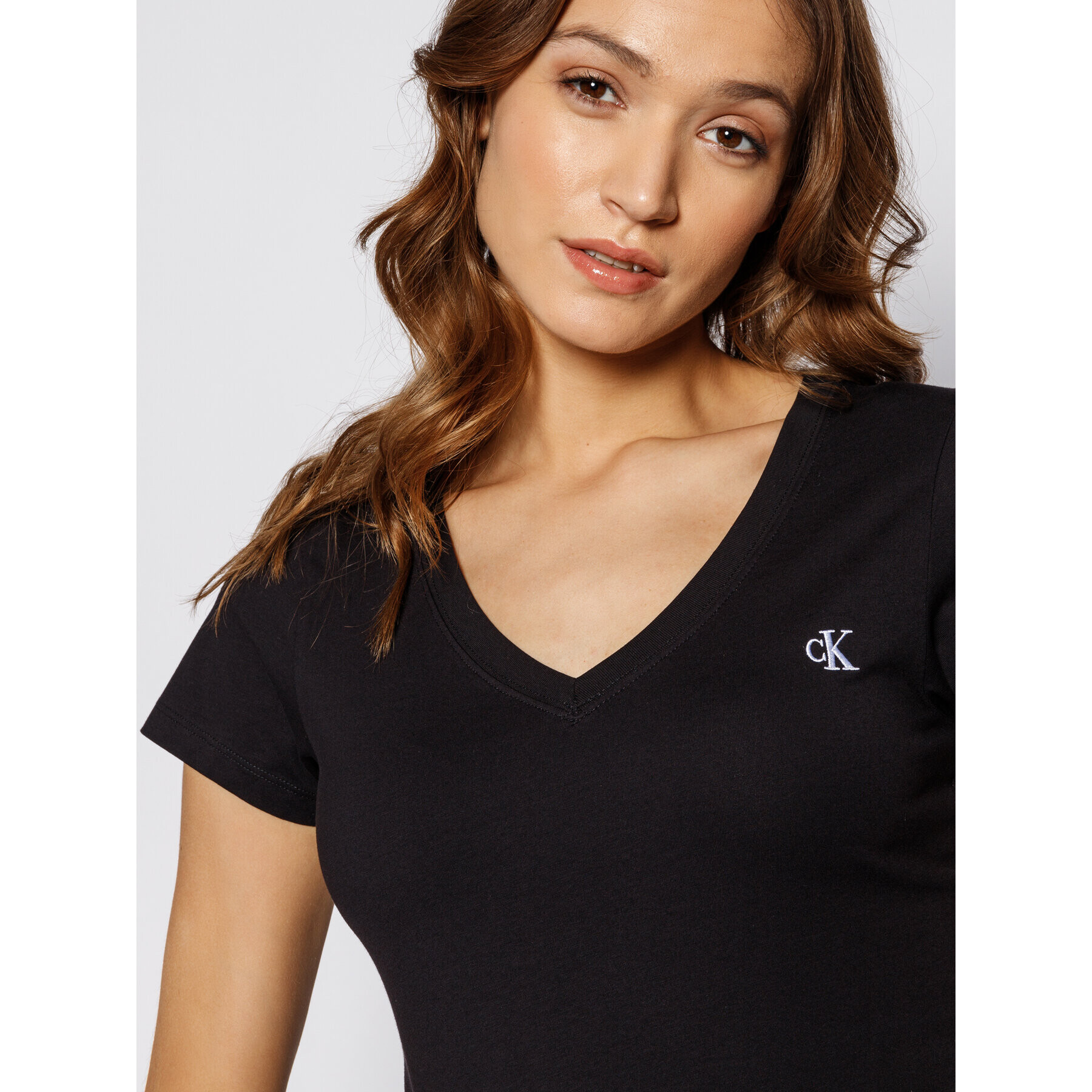 Calvin Klein Jeans Тишърт Rood J20J213716 Черен Regular Fit - Pepit.bg