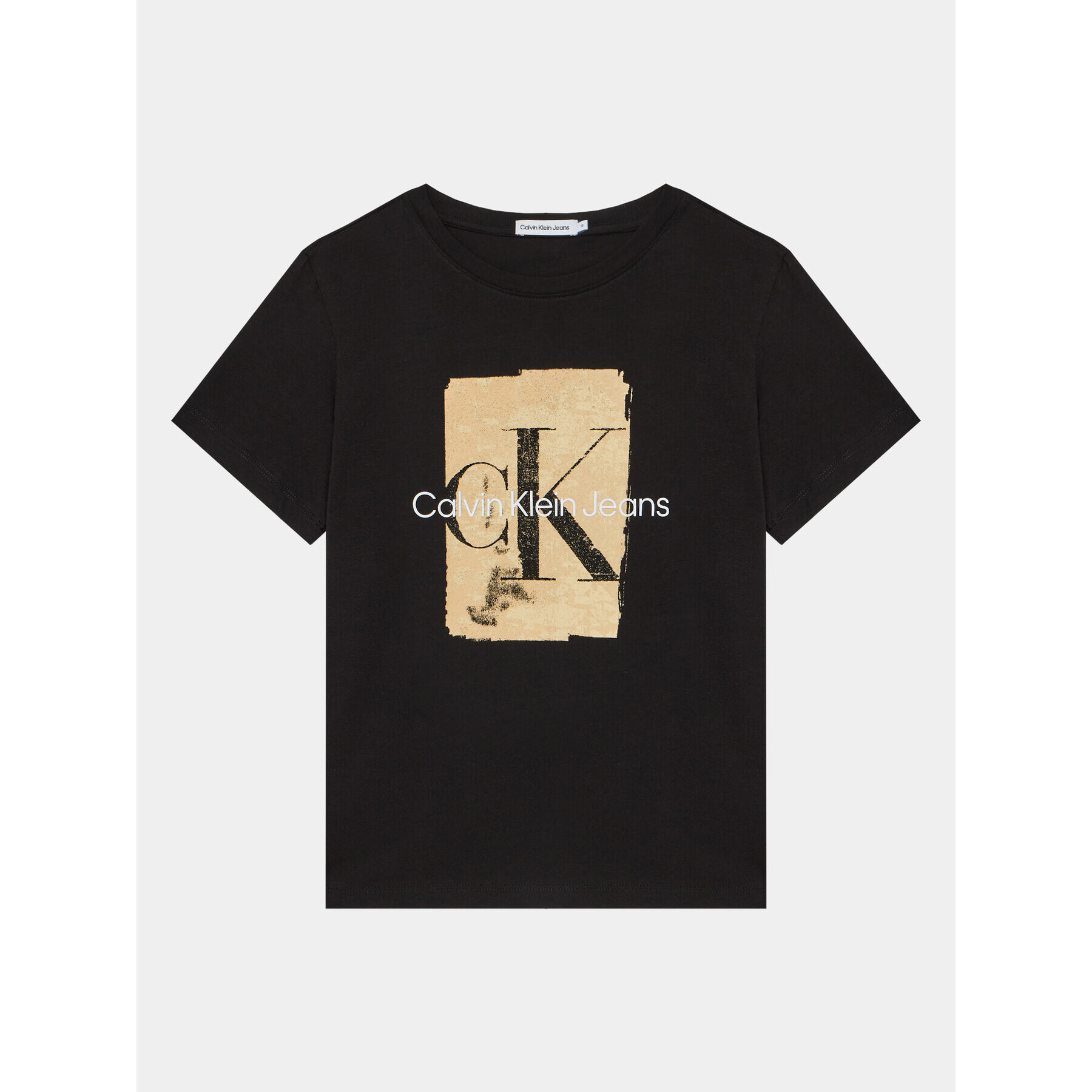 Calvin Klein Jeans Тишърт Second Skin IB0IB01971 Черен Regular Fit - Pepit.bg
