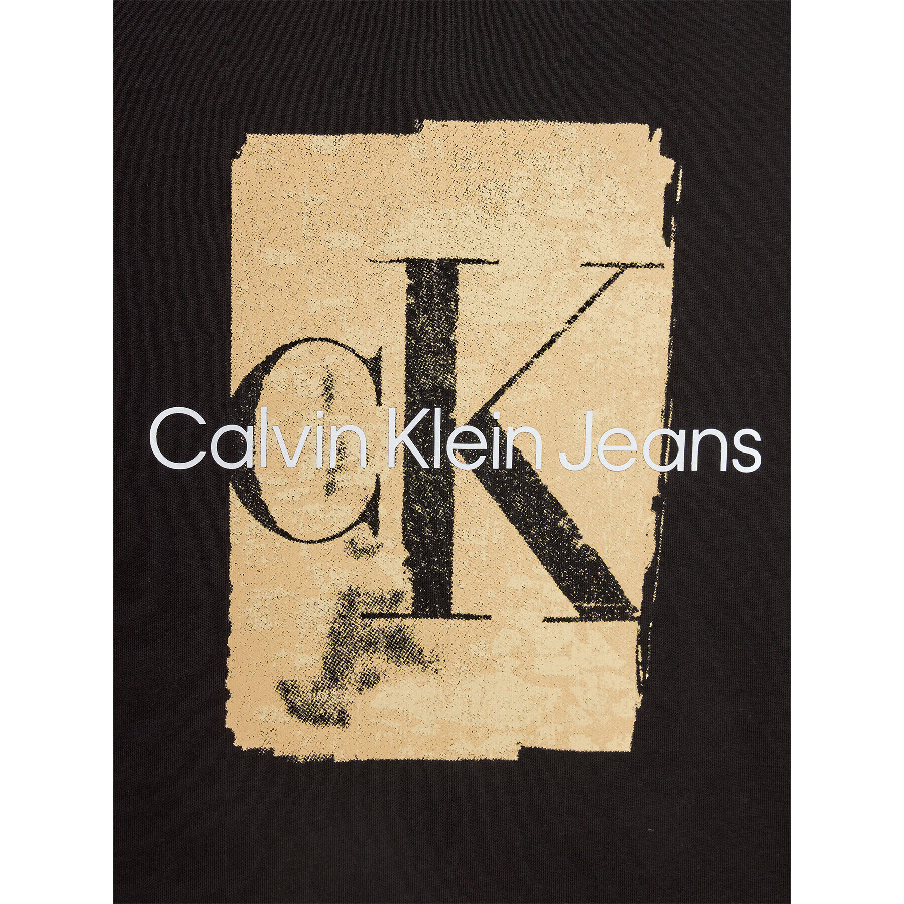 Calvin Klein Jeans Тишърт Second Skin IB0IB01971 Черен Regular Fit - Pepit.bg