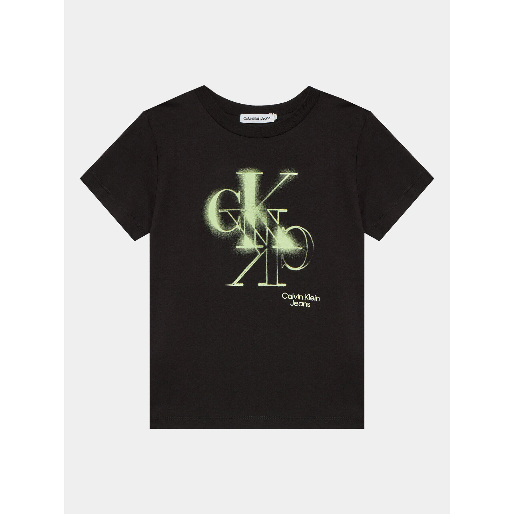 Calvin Klein Jeans Тишърт Spray IU0IU00546 Черен Regular Fit - Pepit.bg