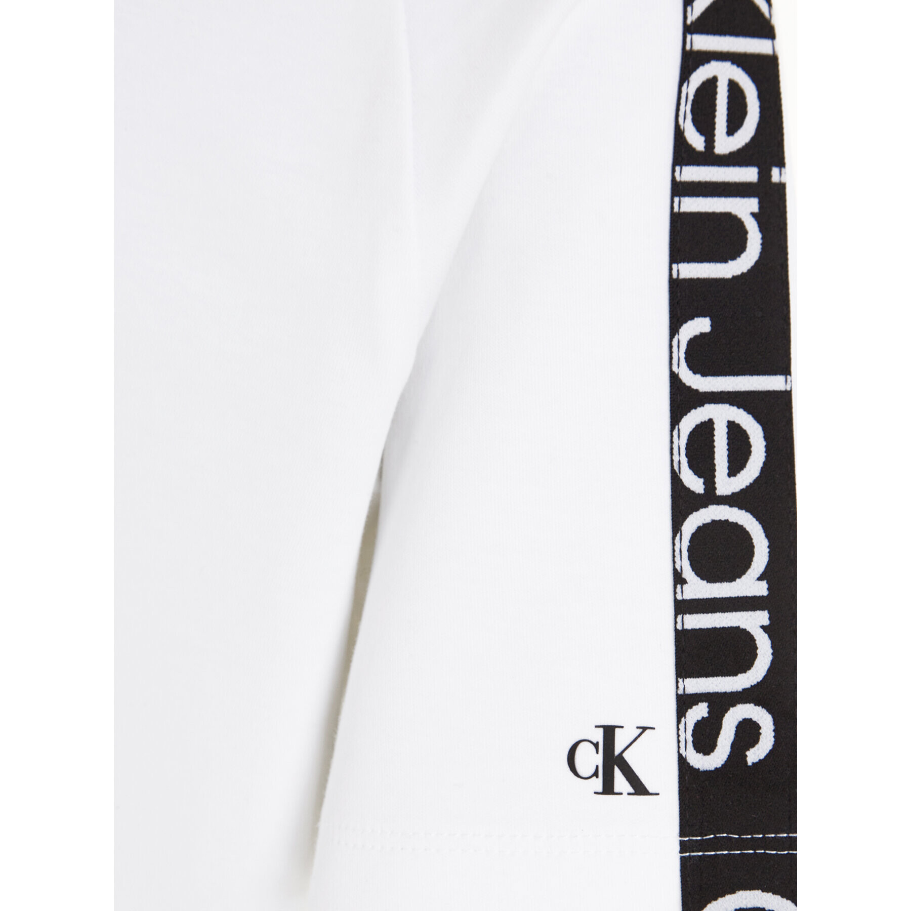 Calvin Klein Jeans Тишърт Tape IB0IB01877 Бял Regular Fit - Pepit.bg