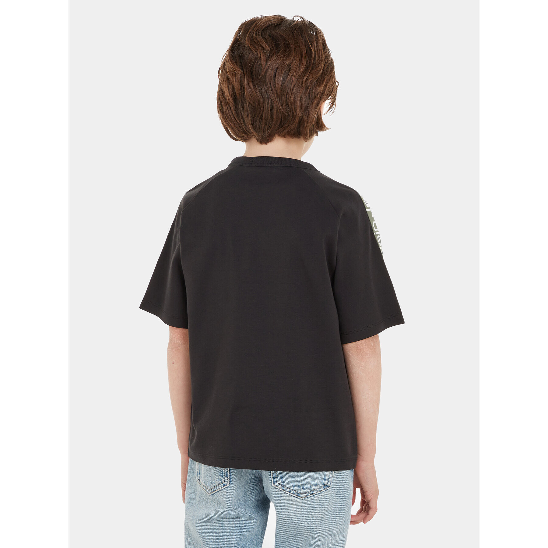 Calvin Klein Jeans Тишърт Tape IB0IB01877 Черен Regular Fit - Pepit.bg