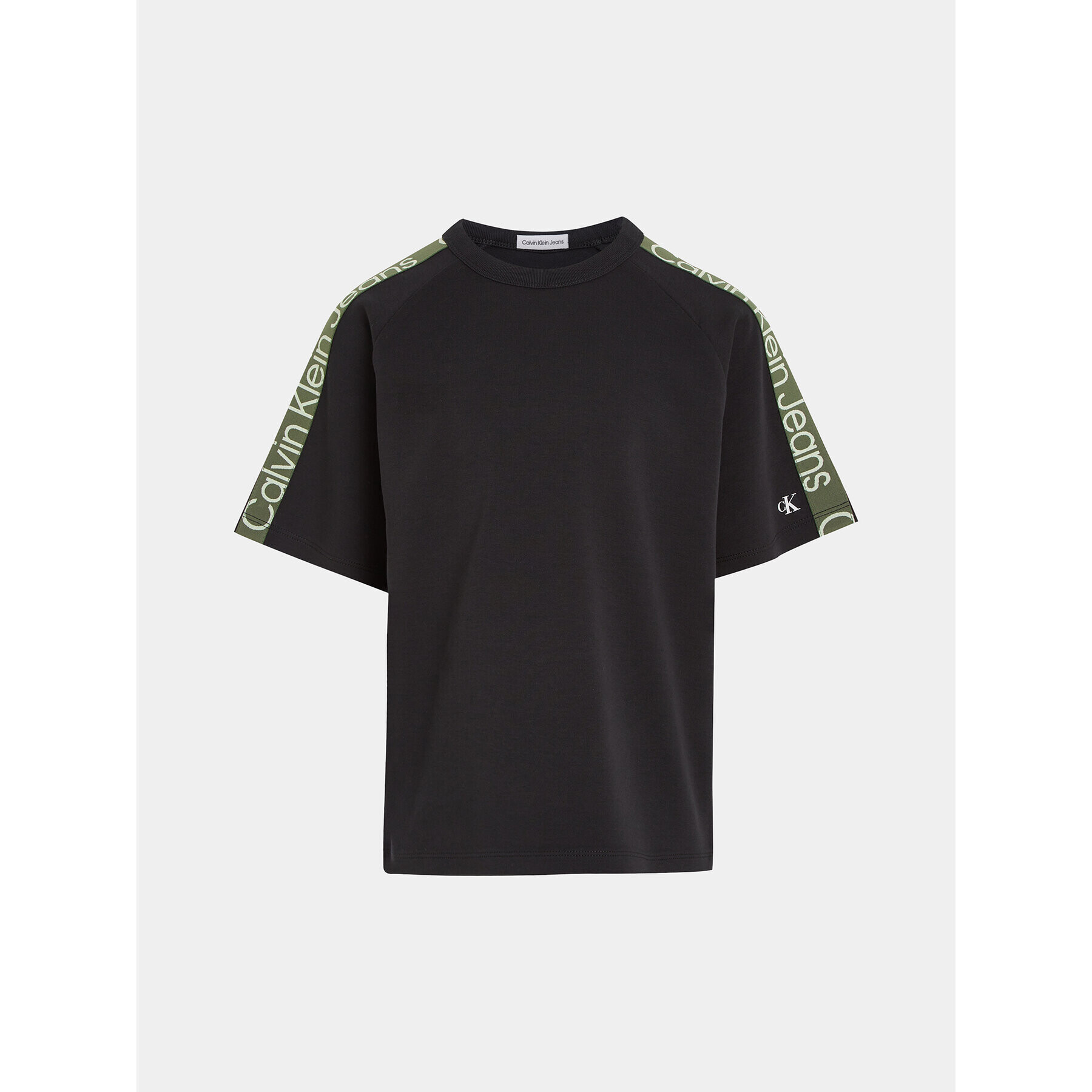 Calvin Klein Jeans Тишърт Tape IB0IB01877 Черен Regular Fit - Pepit.bg