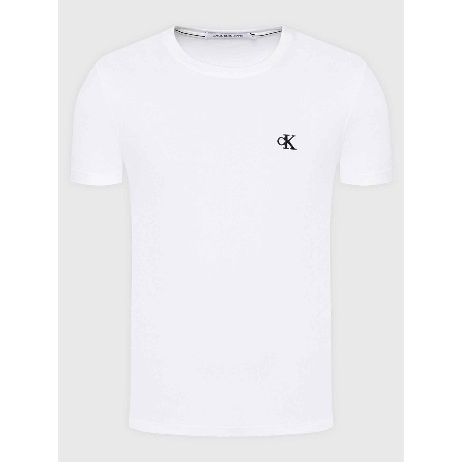 Calvin Klein Jeans Тишърт Tee Shirt Essential J30J314544 Бял Slim Fit - Pepit.bg