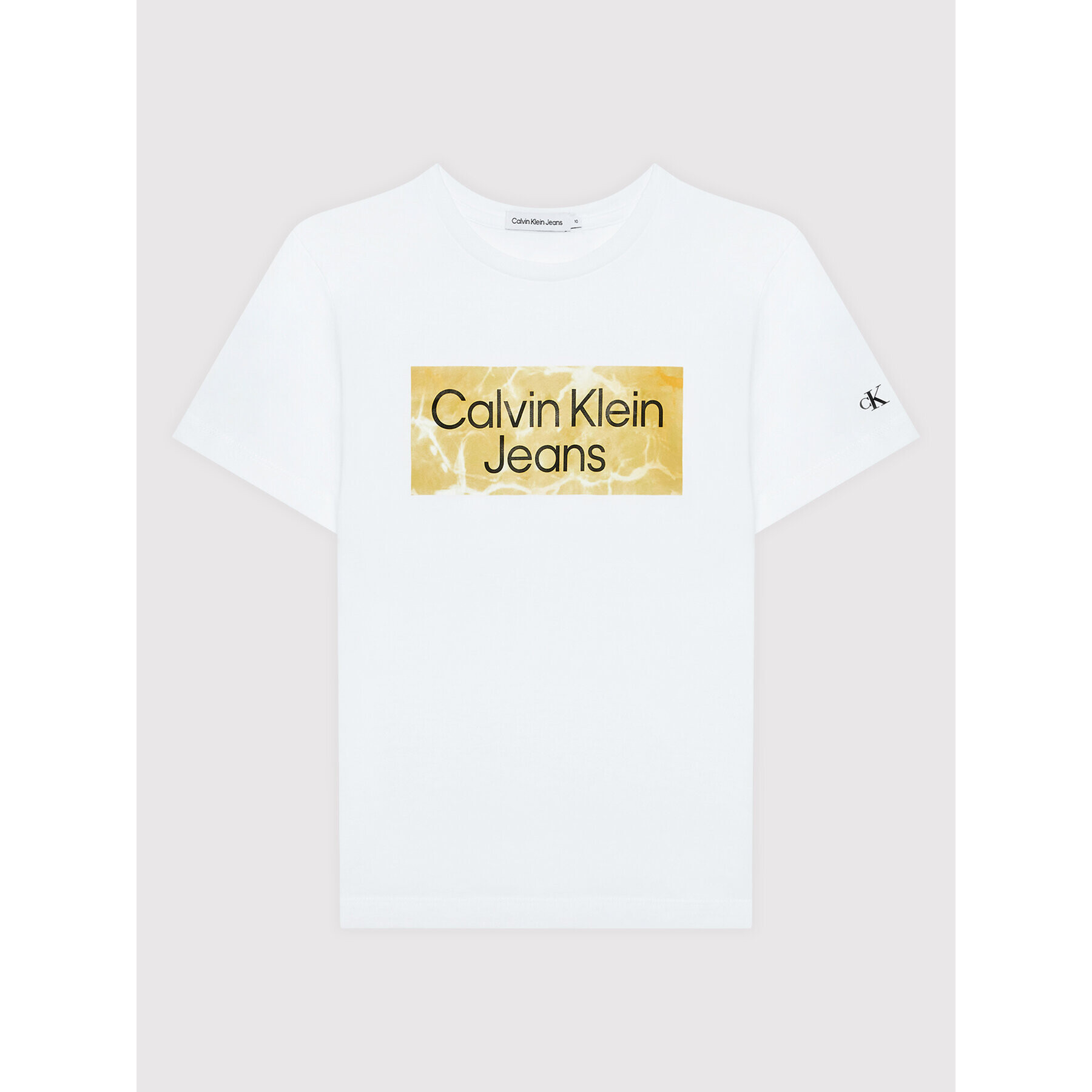 Calvin Klein Jeans Тишърт Water Placed Logo IB0IB01217 Бял Regular Fit - Pepit.bg