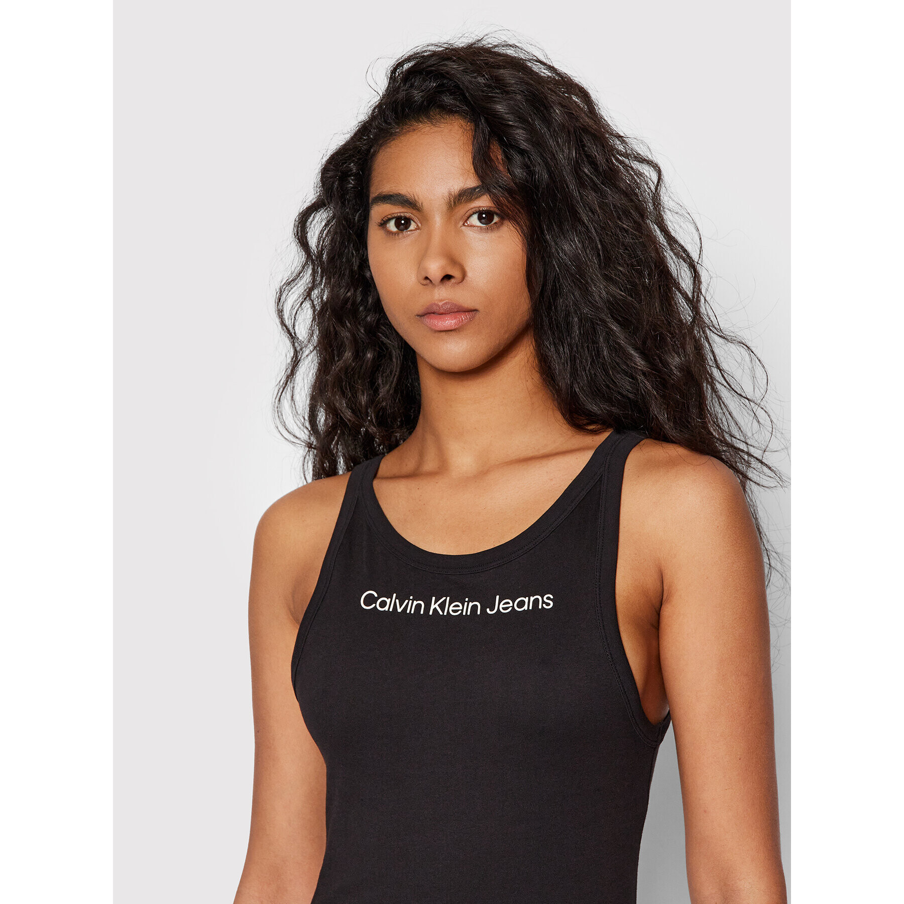 Calvin Klein Jeans топ J20J218262 Черен Slim Fit - Pepit.bg