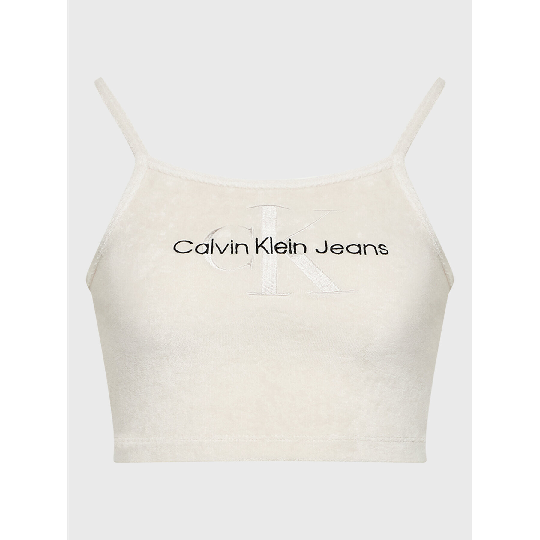 Calvin Klein Jeans топ J20J219128 Бежов Slim Fit - Pepit.bg