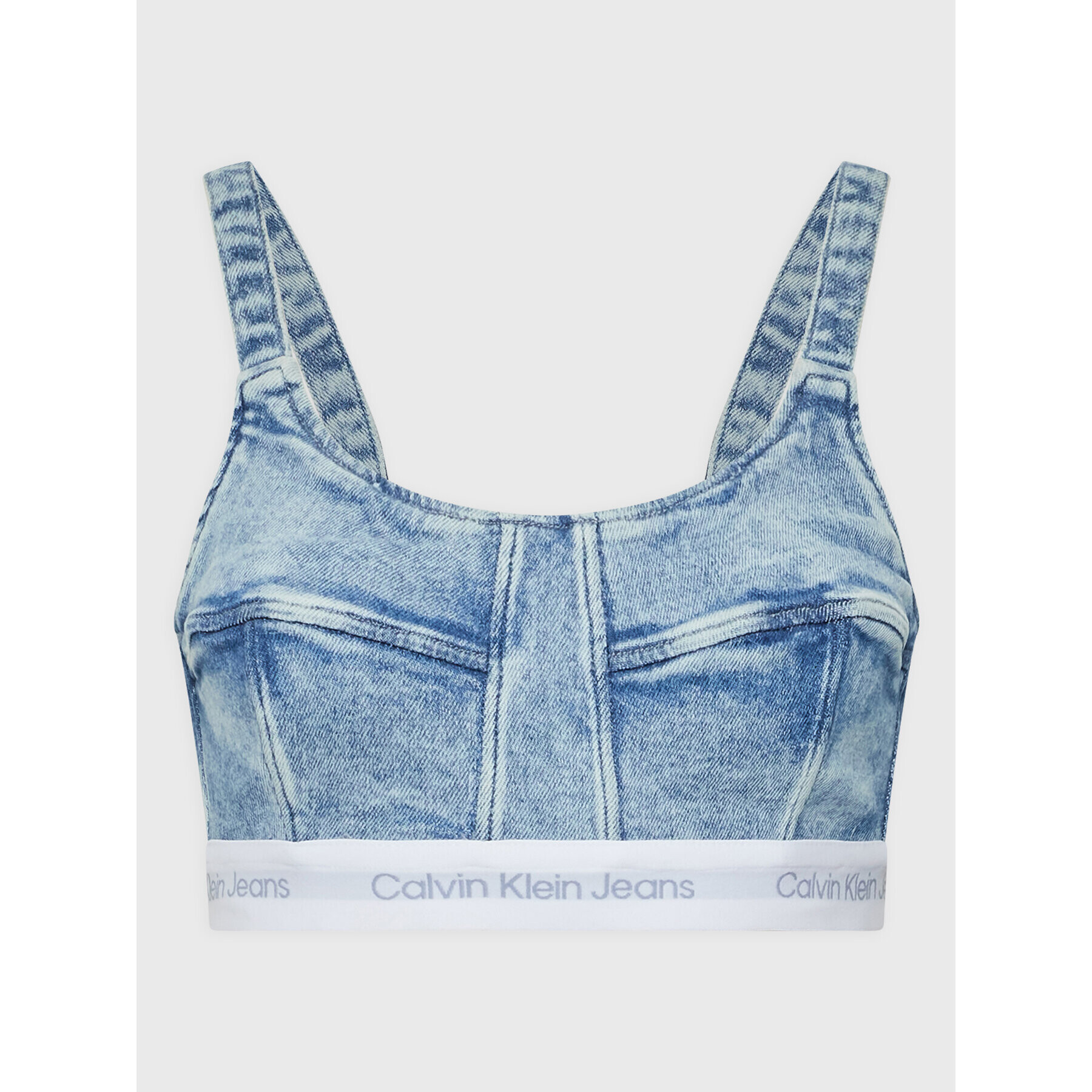 Calvin Klein Jeans топ J20J219203 Син Regular Fit - Pepit.bg