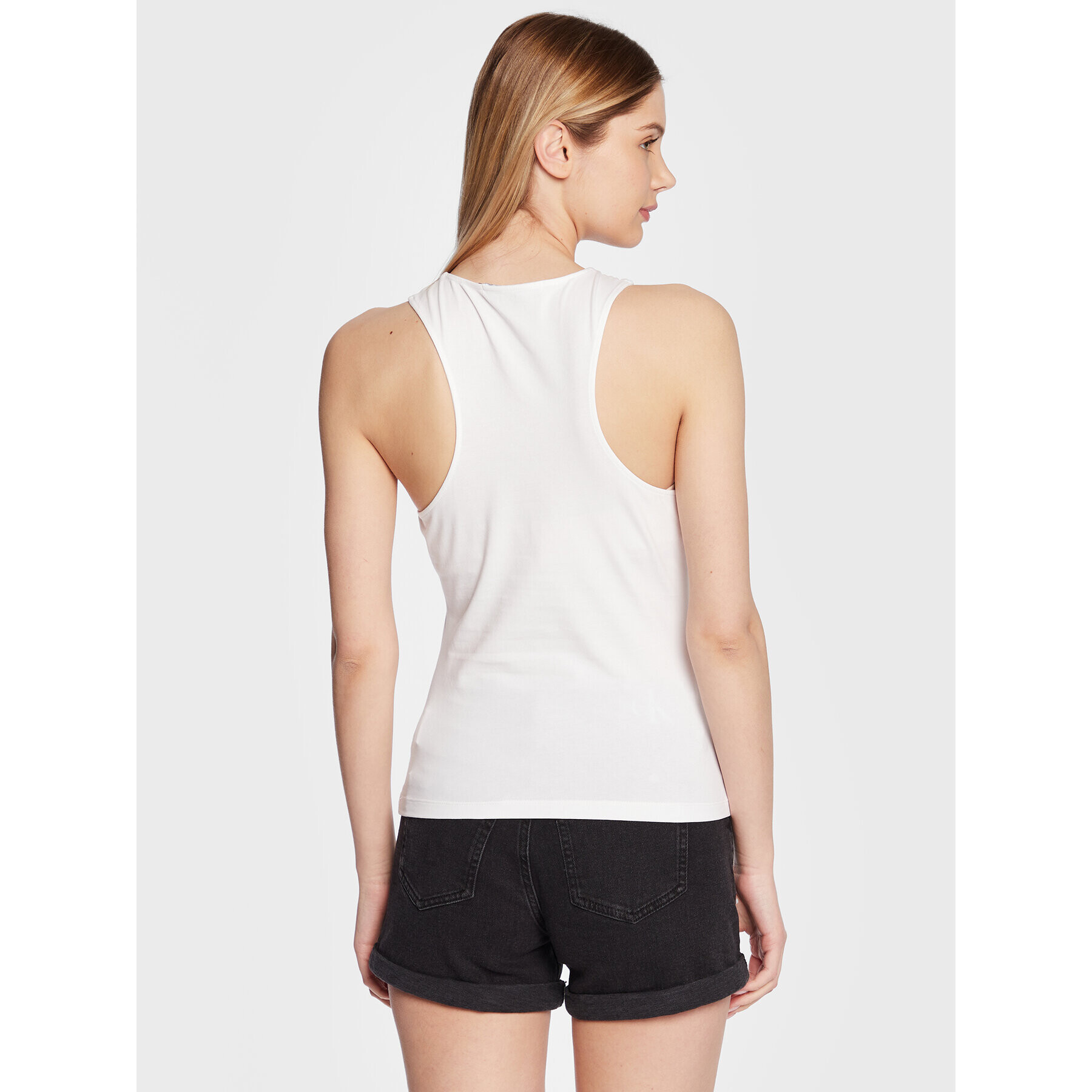 Calvin Klein Jeans топ J20J220765 Бял Regular Fit - Pepit.bg