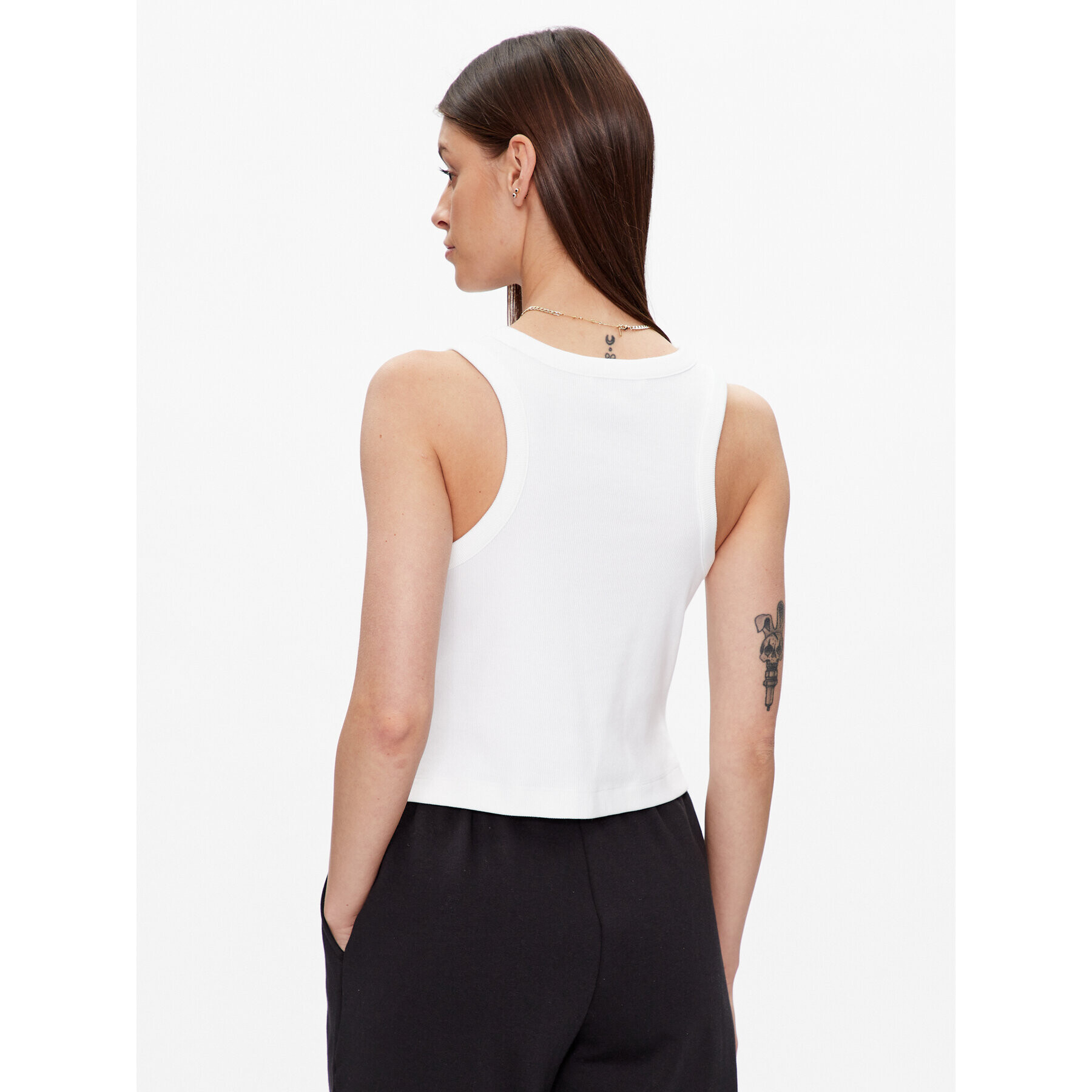 Calvin Klein Jeans топ J20J221055 Бял Regular Fit - Pepit.bg