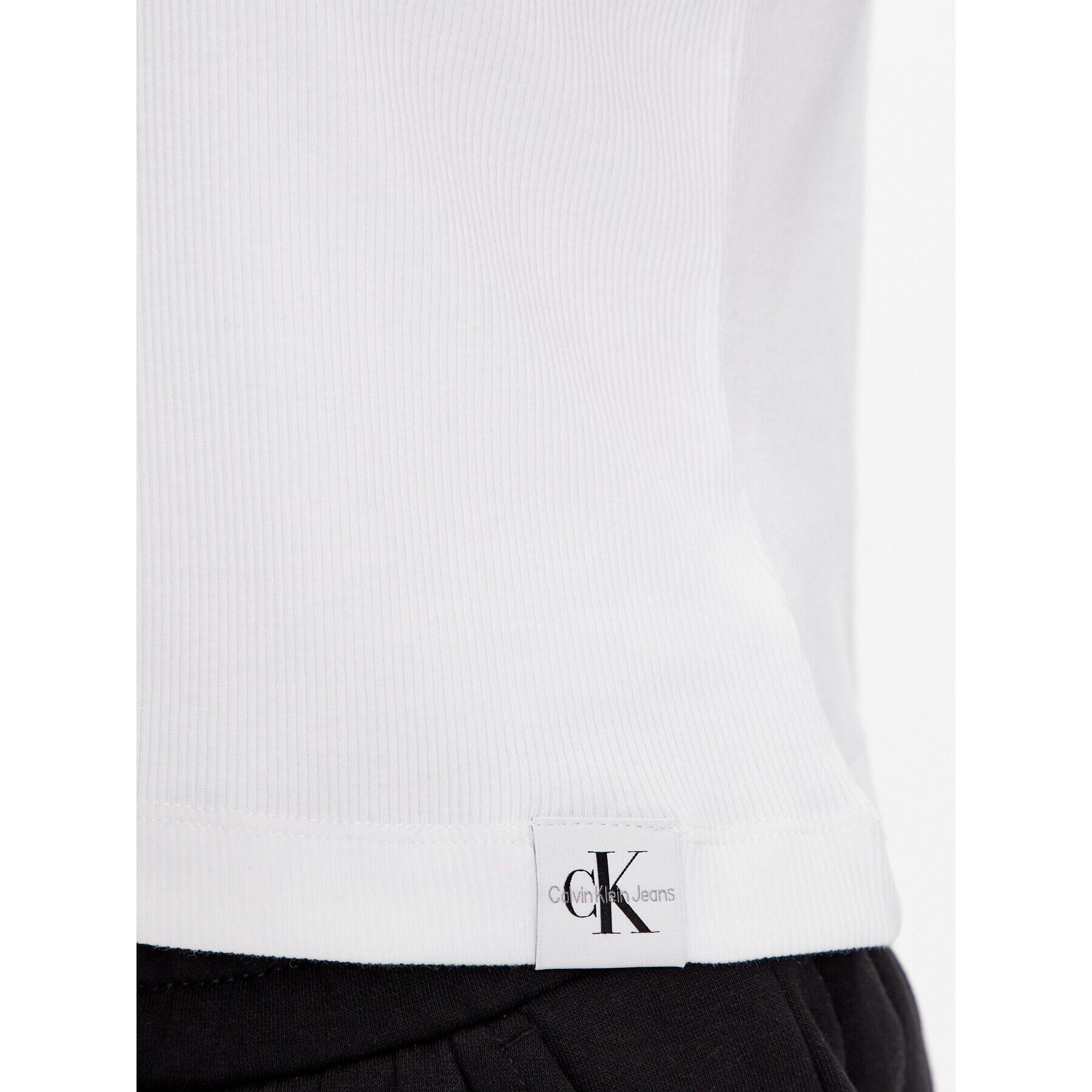 Calvin Klein Jeans топ J20J221055 Бял Regular Fit - Pepit.bg