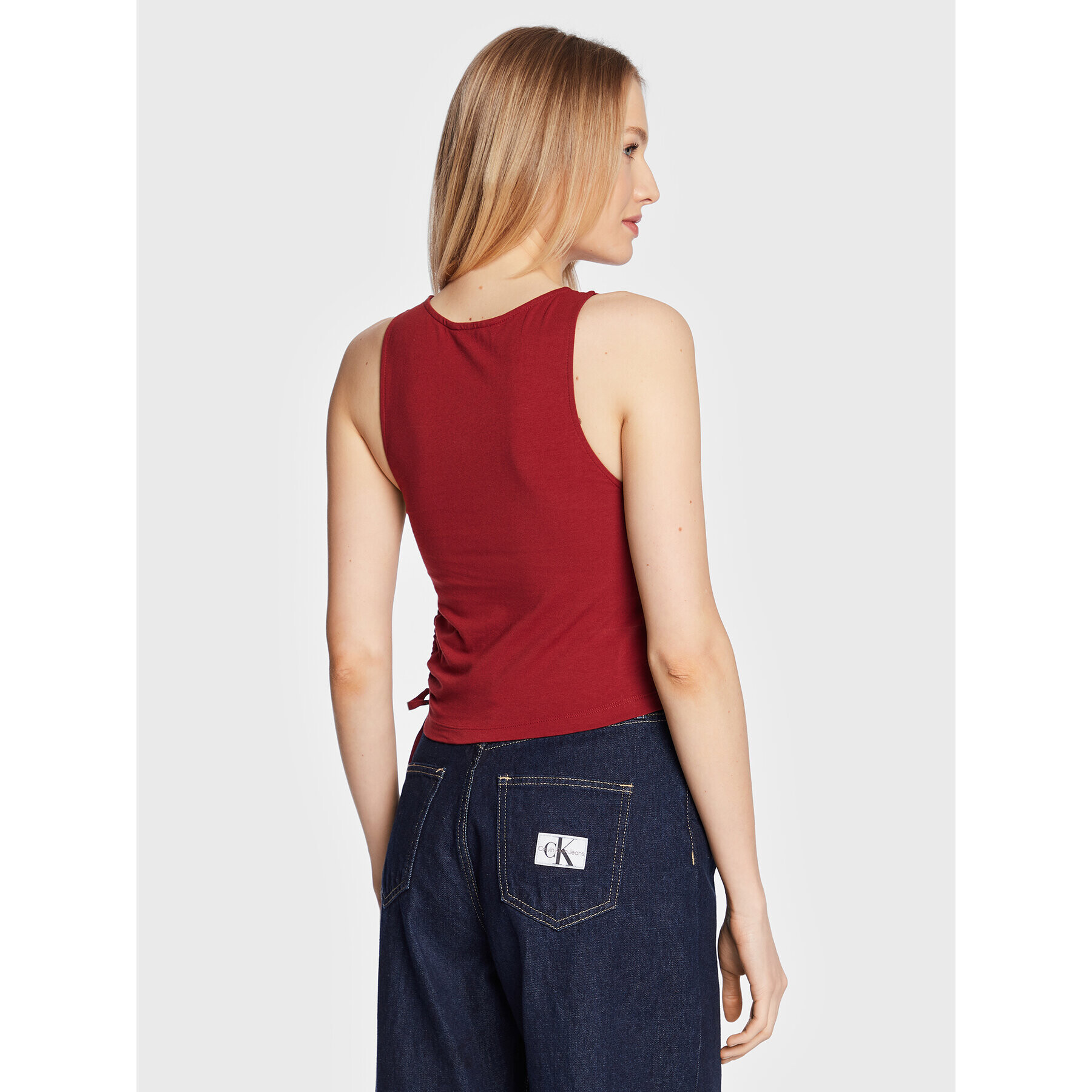 Calvin Klein Jeans топ J20J221062 Бордо Regular Fit - Pepit.bg