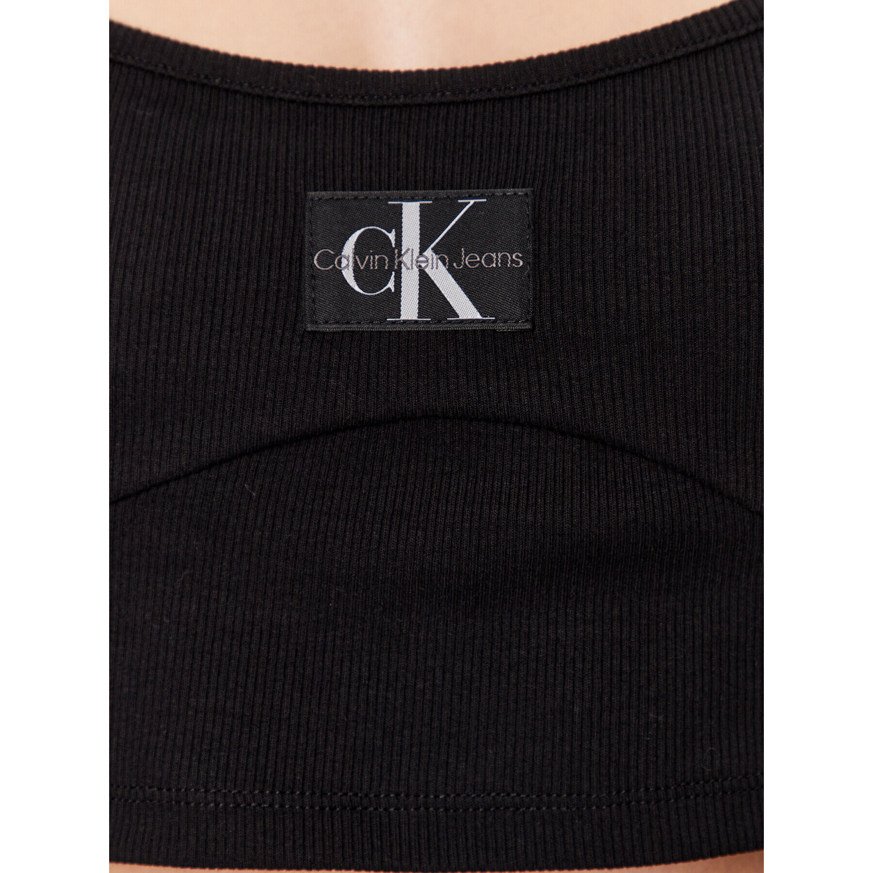 Calvin Klein Jeans топ J20J221417 Черен Slim Fit - Pepit.bg