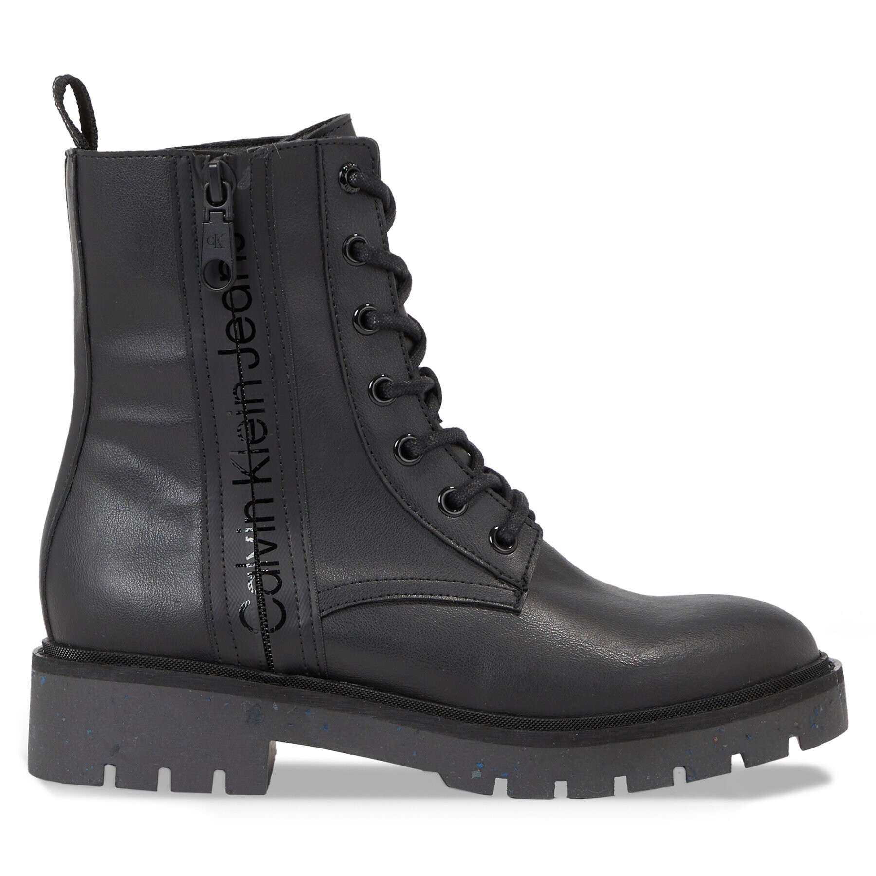 Calvin Klein Jeans Туристически oбувки Combat Mid Laceup Boot Wn YW0YW01255 Черен - Pepit.bg