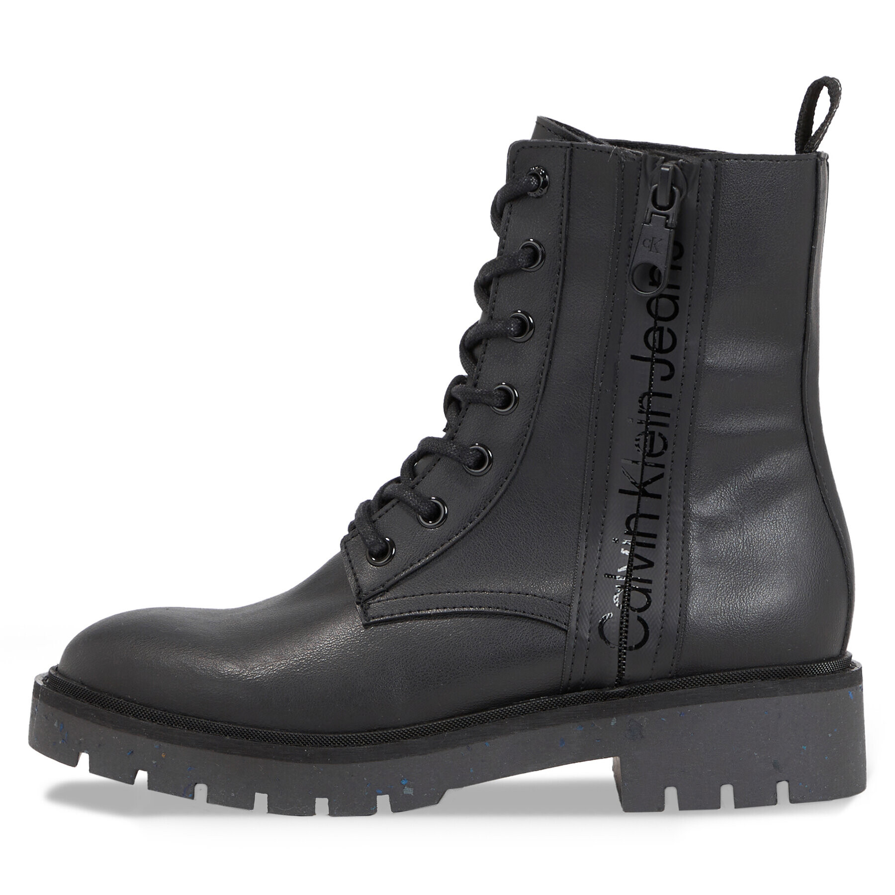 Calvin Klein Jeans Туристически oбувки Combat Mid Laceup Boot Wn YW0YW01255 Черен - Pepit.bg