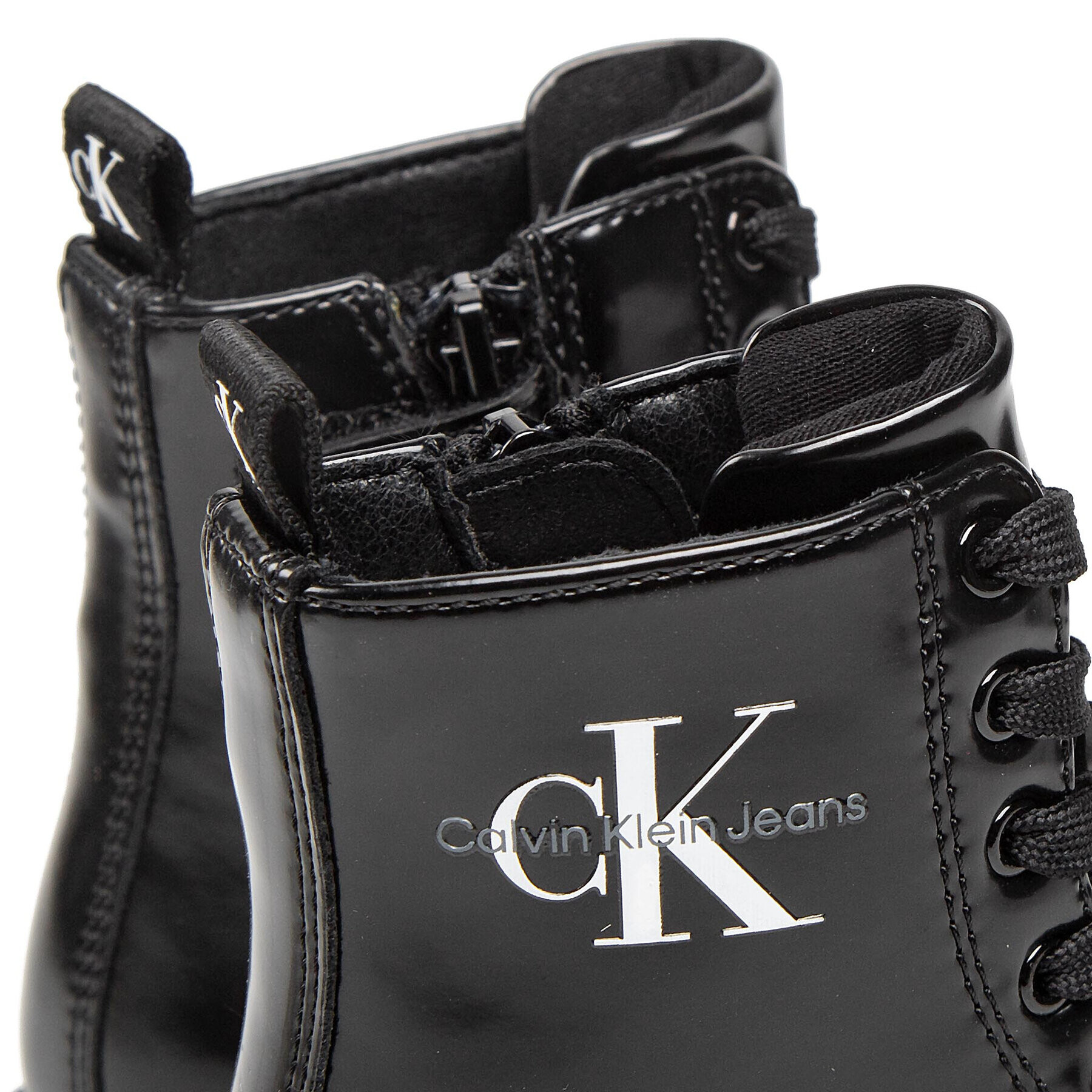 Calvin Klein Jeans Туристически oбувки Lace-Up Bootie V3A5-80286-1453 Черен - Pepit.bg