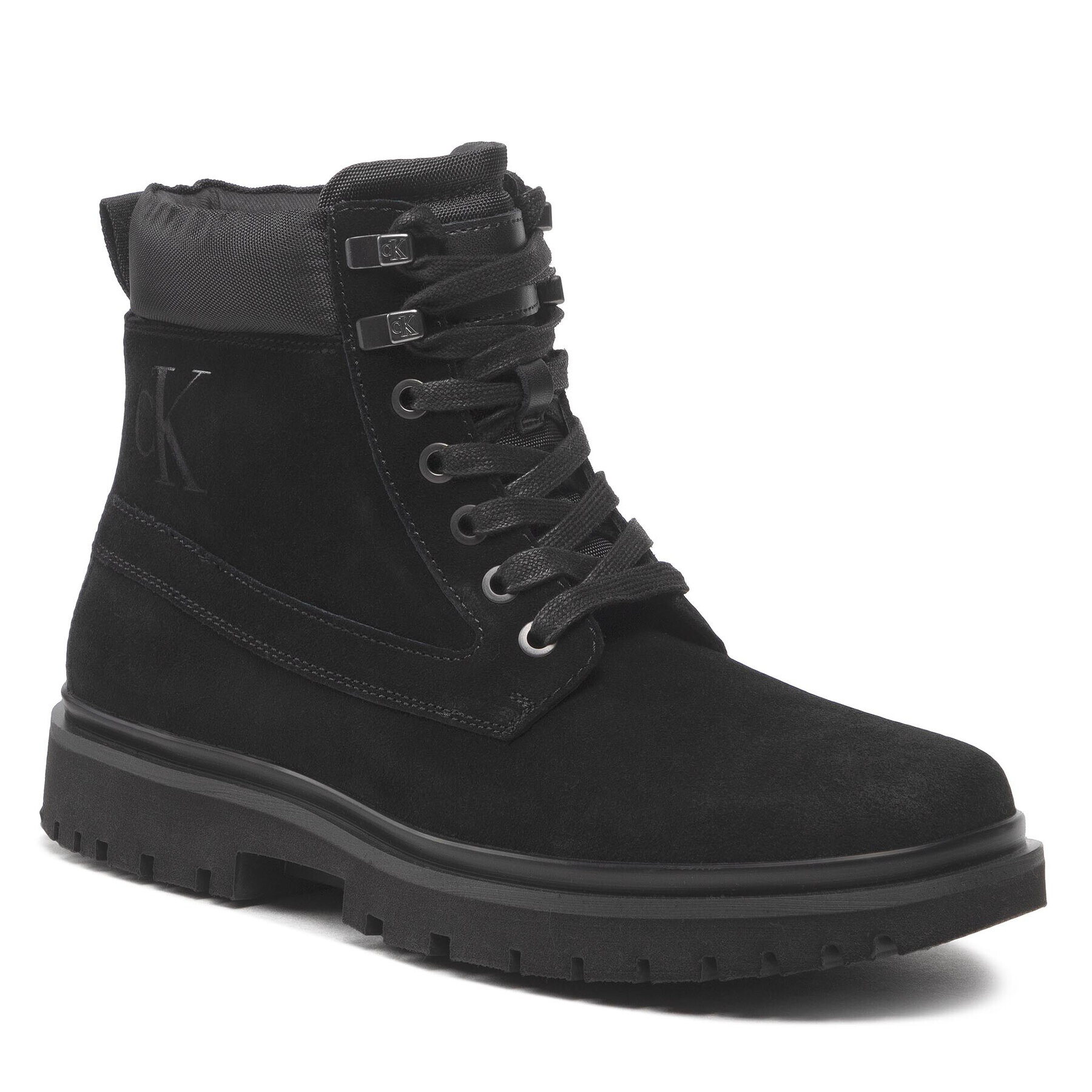 Calvin Klein Jeans Туристически oбувки Lug Mid Laceup Boot Hike YM0YM00270 Черен - Pepit.bg