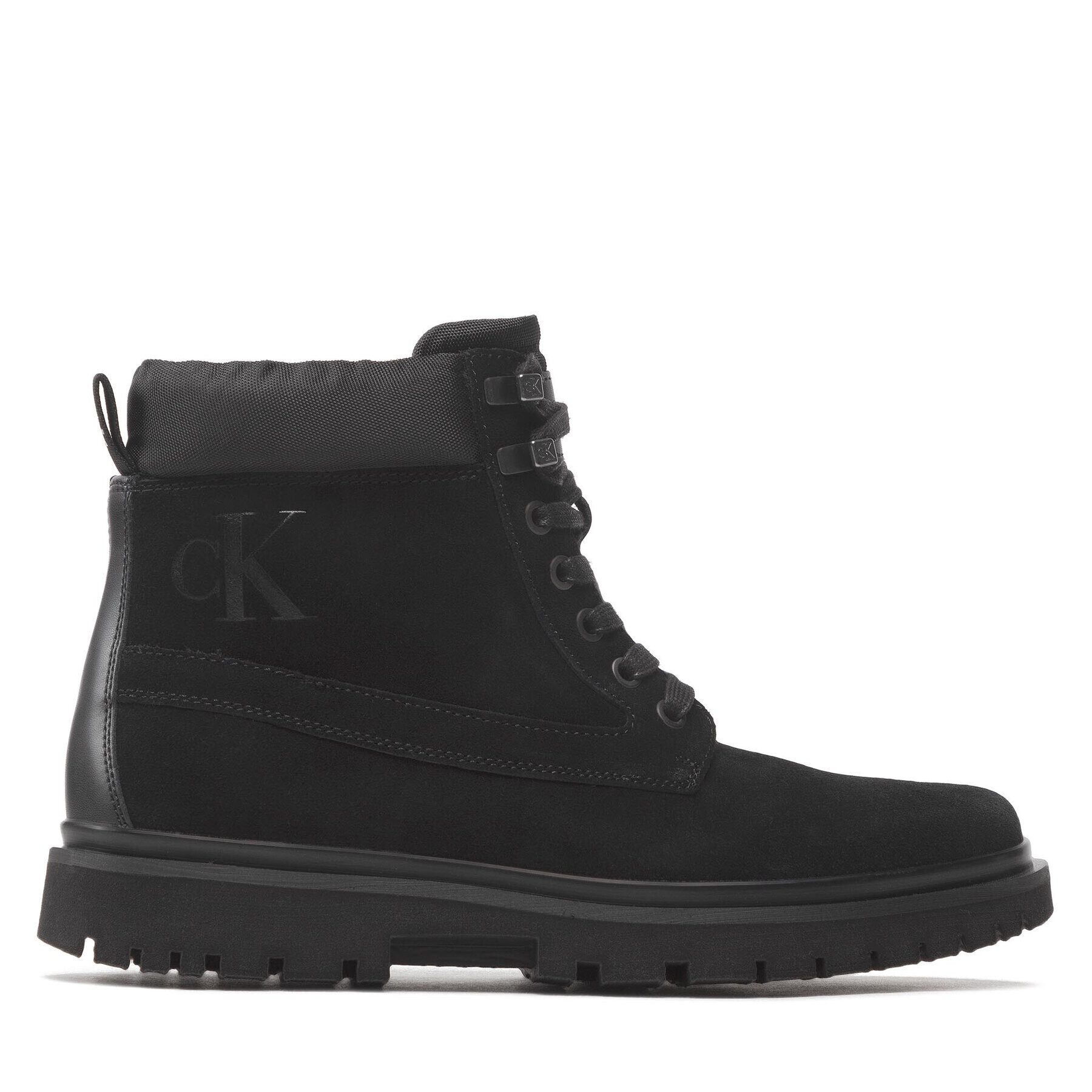 Calvin Klein Jeans Туристически oбувки Lug Mid Laceup Boot Hike YM0YM00270 Черен - Pepit.bg