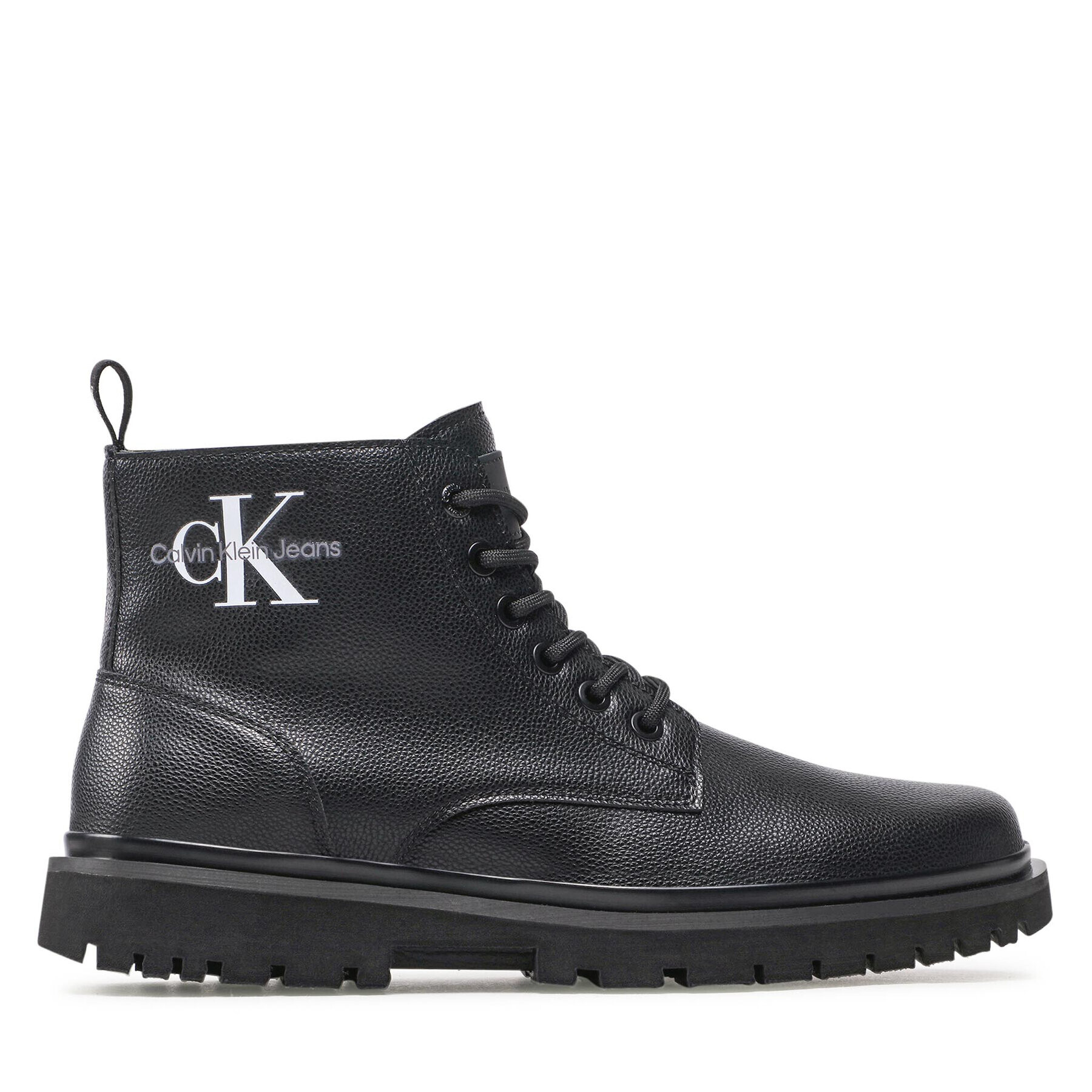 Calvin Klein Jeans Туристически oбувки Lug Mid Laceup Boot YM0YM00543 Черен - Pepit.bg