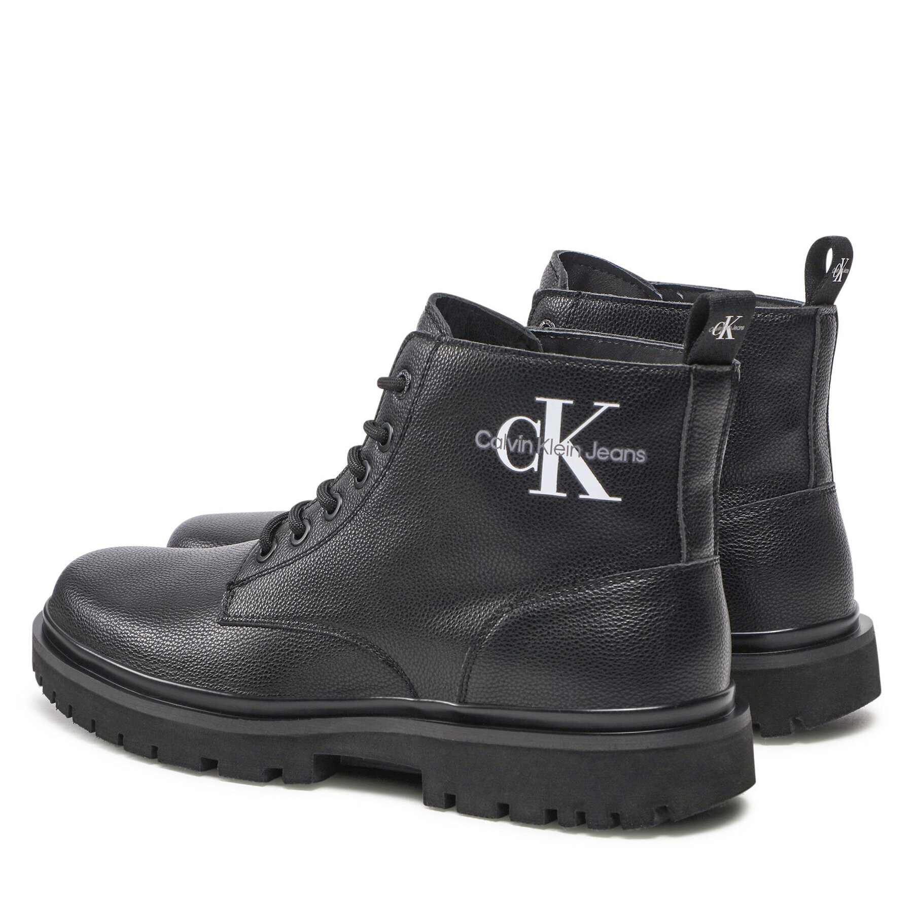 Calvin Klein Jeans Туристически oбувки Lug Mid Laceup Boot YM0YM00543 Черен - Pepit.bg