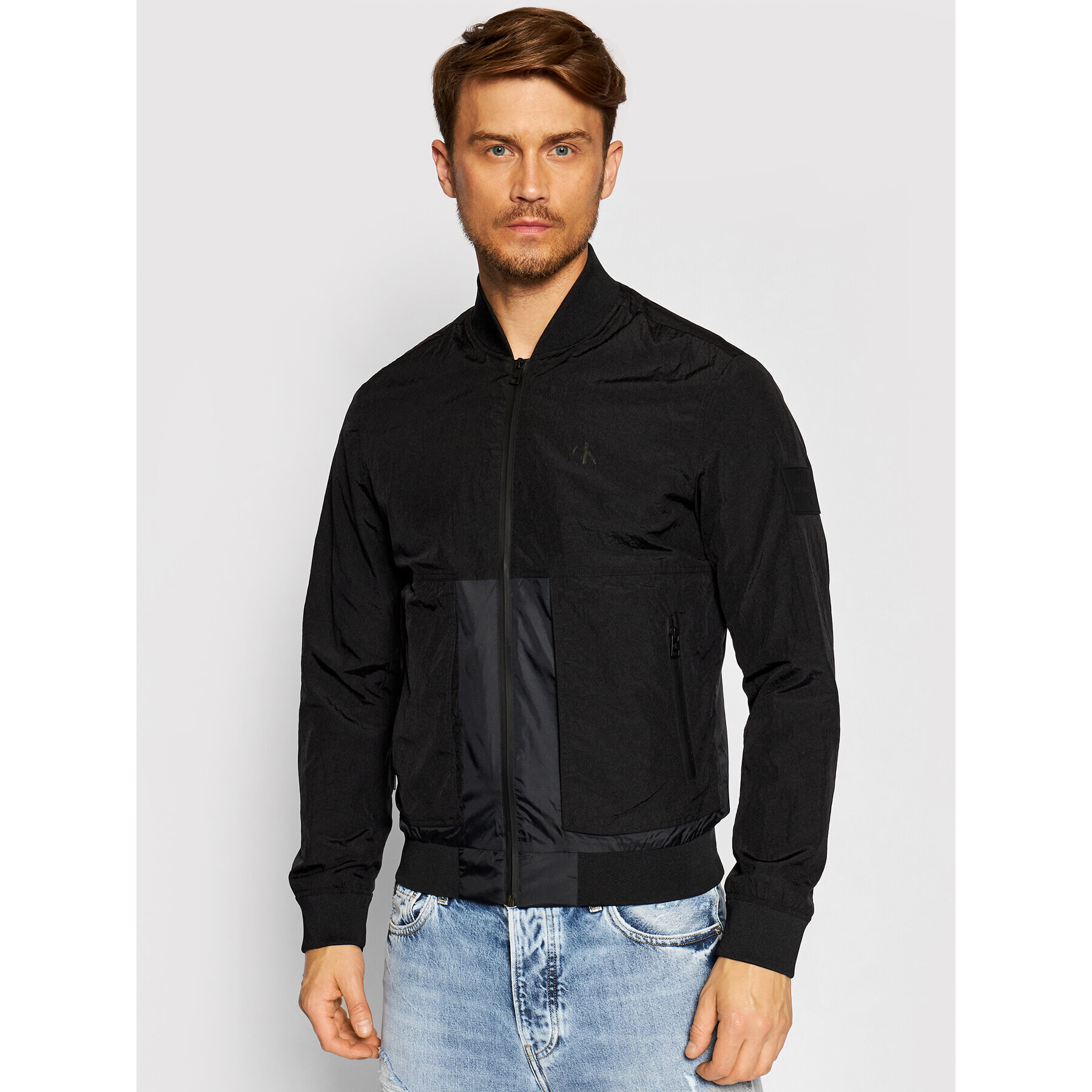 Calvin Klein Jeans Яке бомбър J30J317532 Черен Regular Fit - Pepit.bg