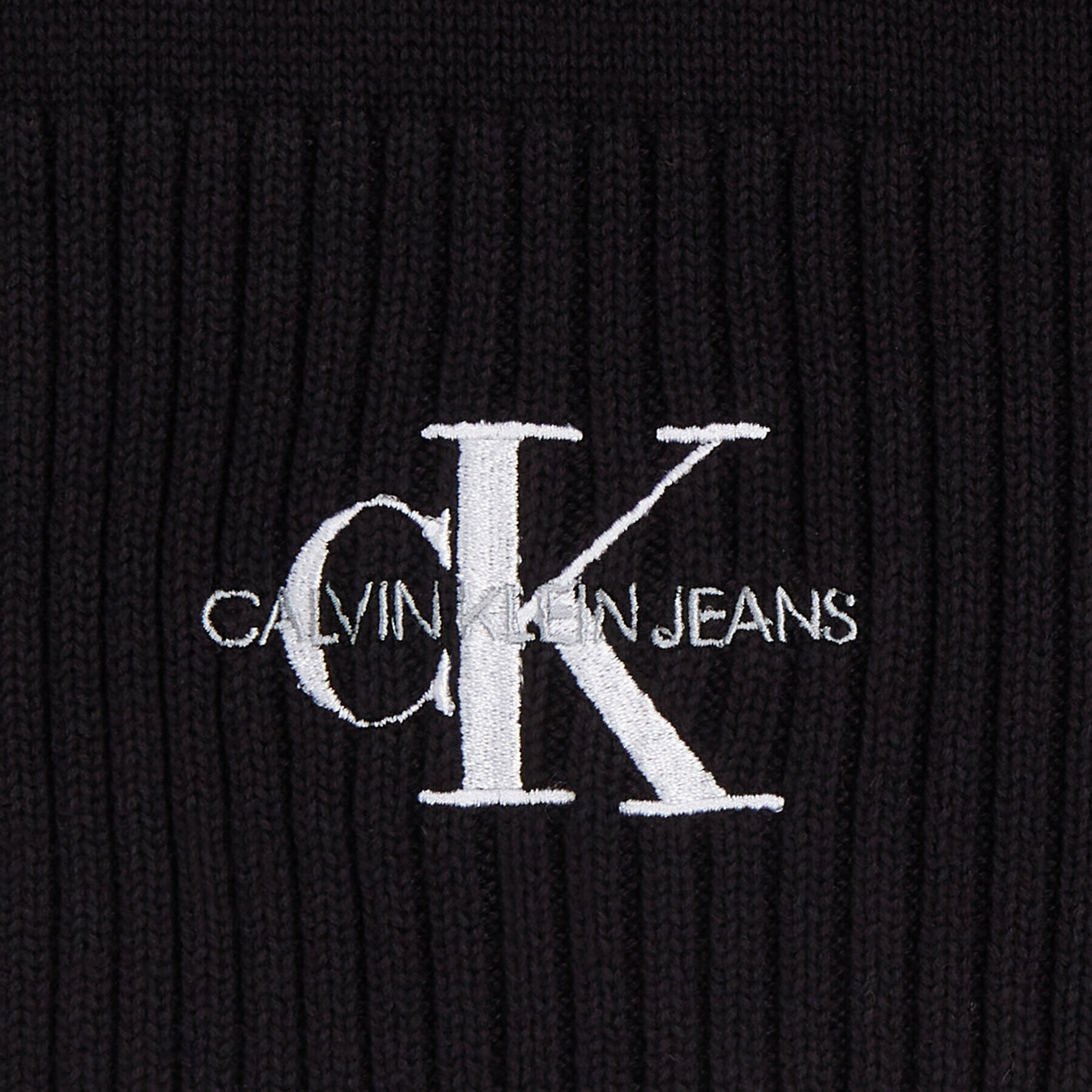 Calvin Klein Jeans Зимен шал Monologo Embro Scarf K50K511175 Черен - Pepit.bg